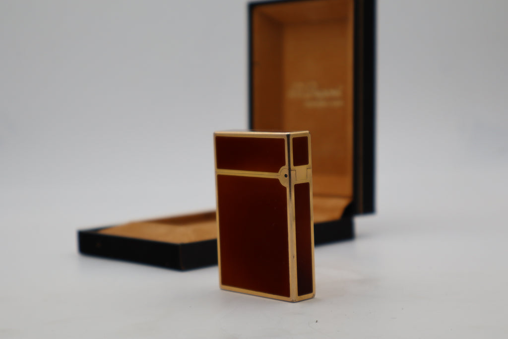 S.T. Dupont Ligne 2 Dual Flame Brown Laque de Chine with box