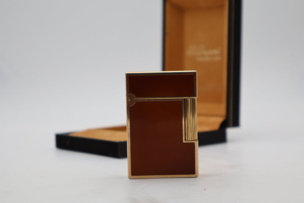 S.T. Dupont Ligne 2 Dual Flame Brown Laque de Chine with box