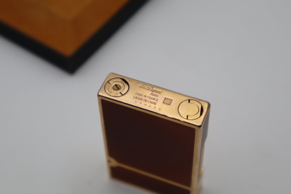 S.T. Dupont Ligne 2 Dual Flame Brown Laque de Chine with box