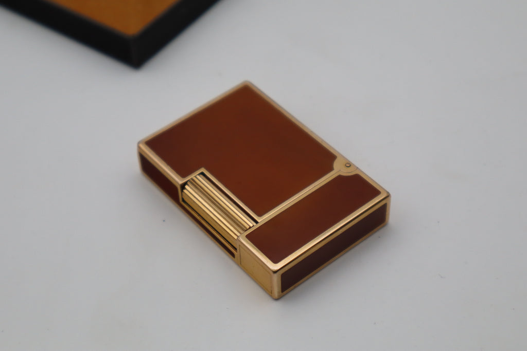 S.T. Dupont Ligne 2 Dual Flame Brown Laque de Chine with box