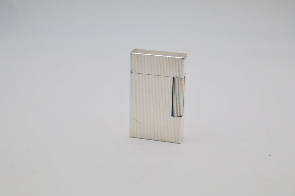 S.T. Dupont Ligne 2 silver vertical stripes lighter