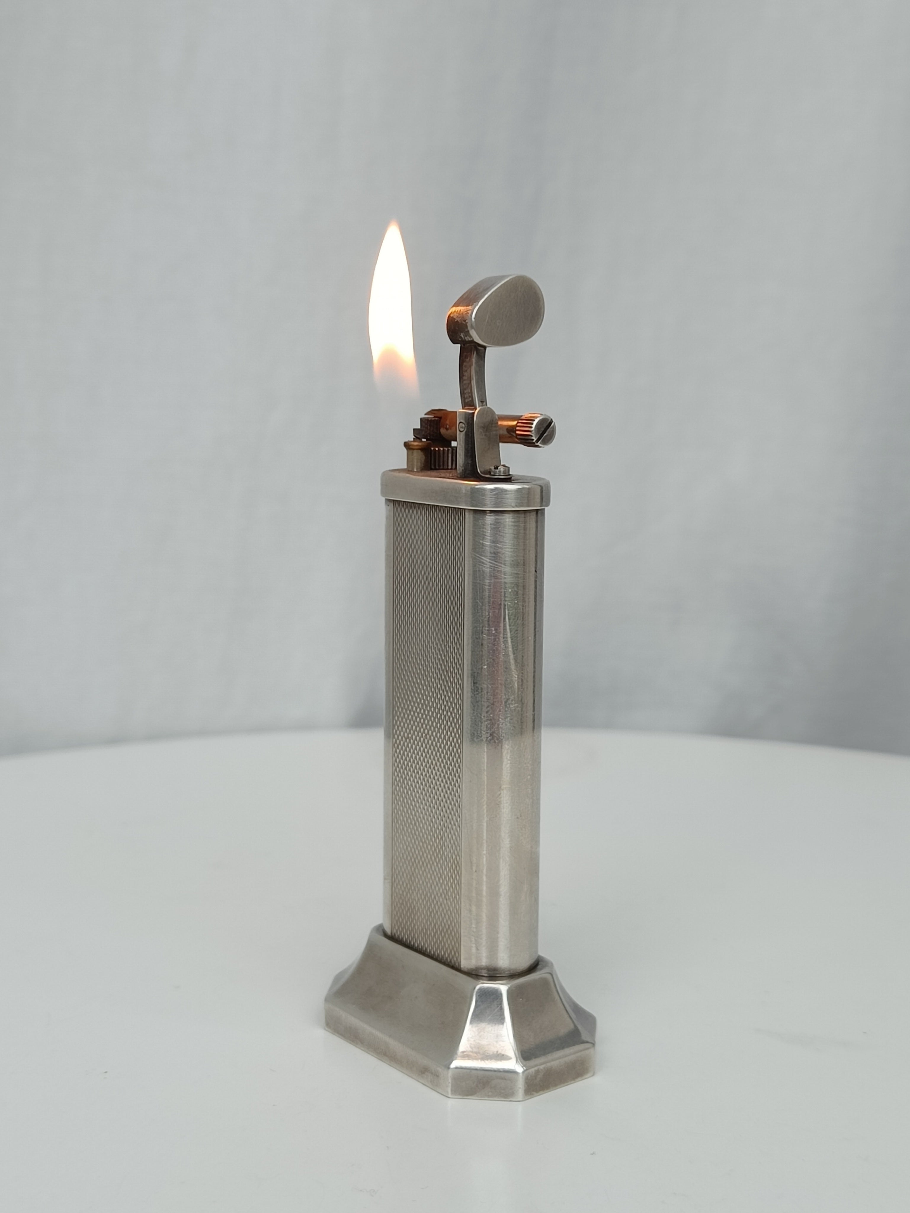 Dunhill Unique Fliparm table lighter silver