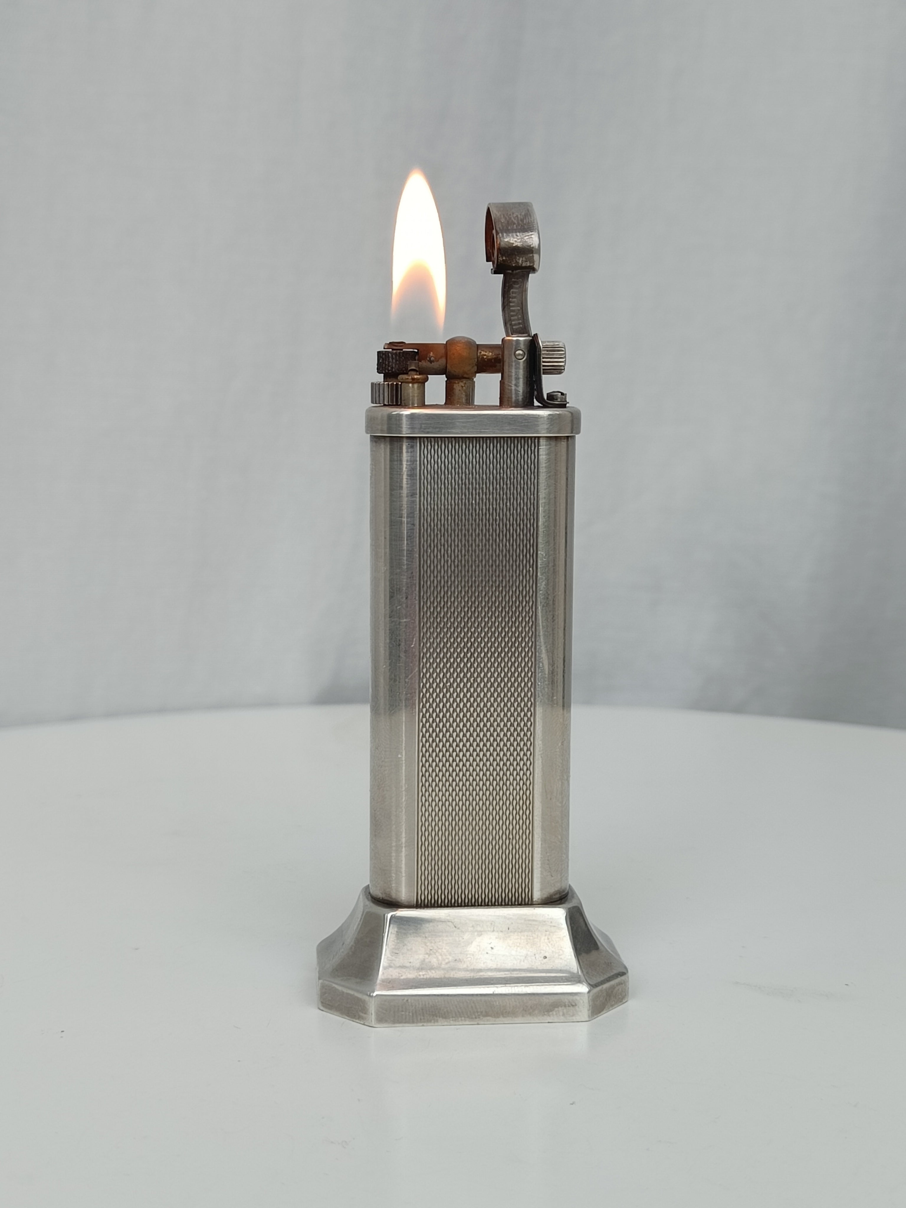 Dunhill Unique Fliparm table lighter silver