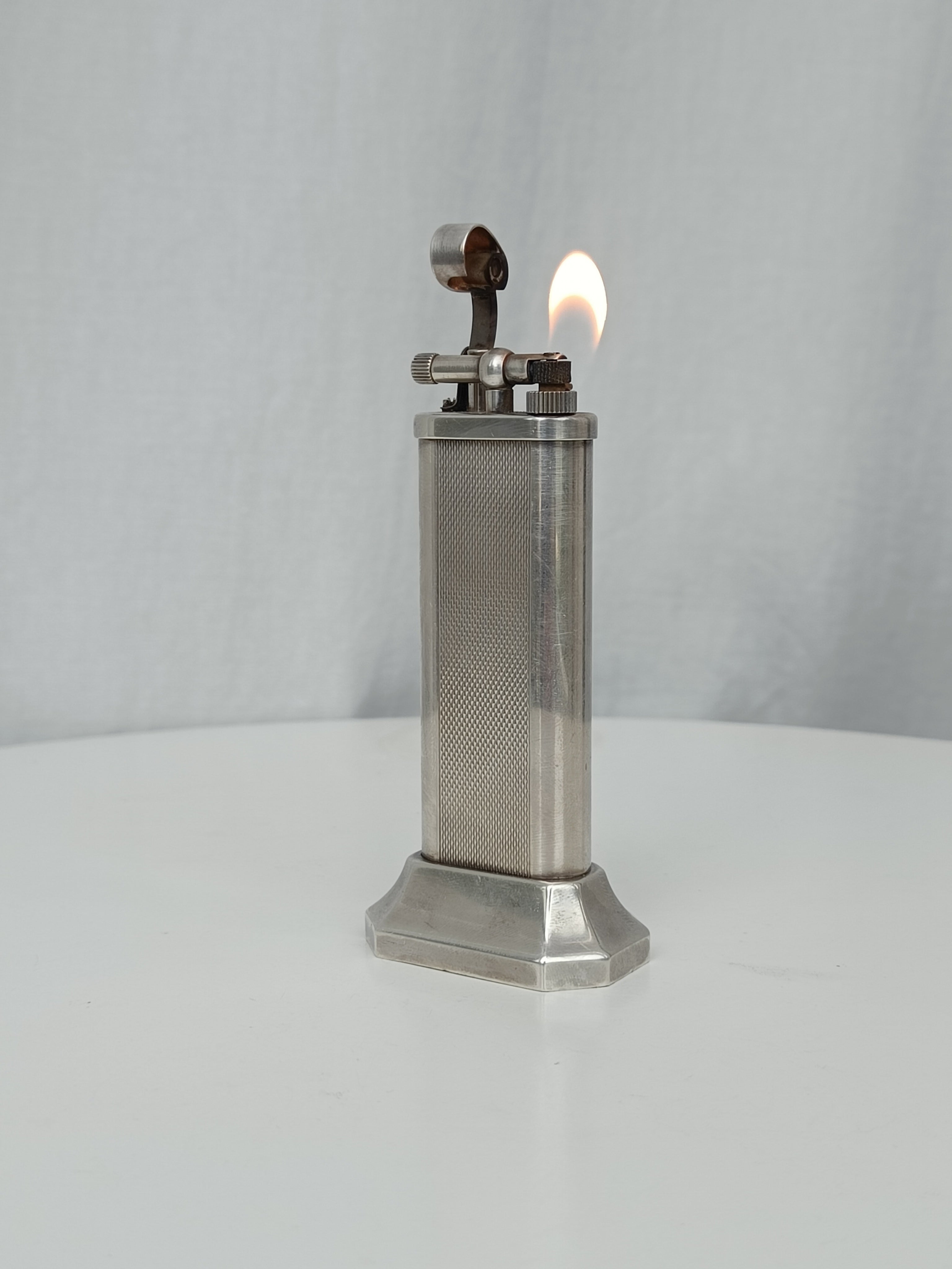 Dunhill Unique Fliparm table lighter silver