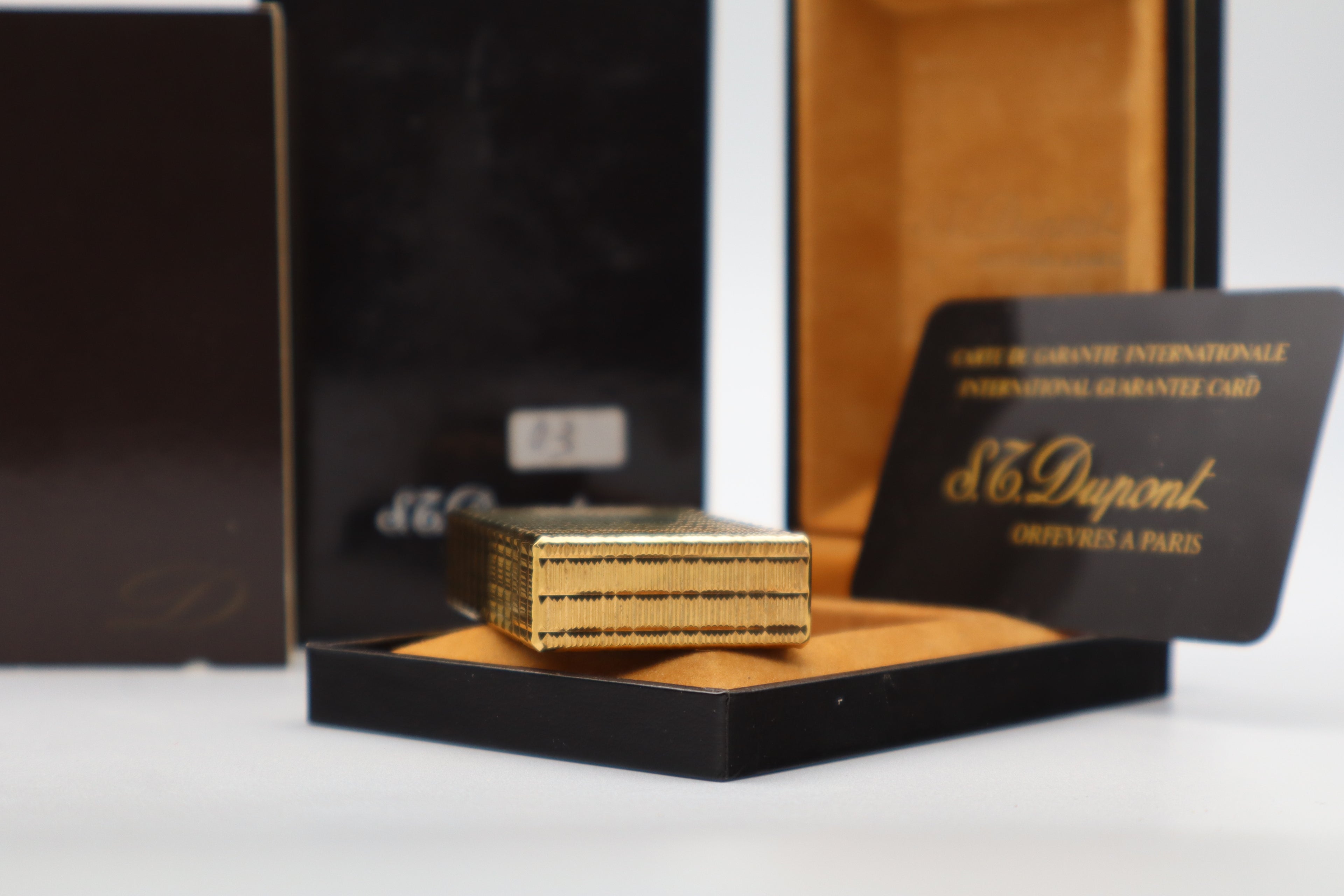 S.T. Dupont Ligne 1 gold Prince of Wales lighter NEW OLD STOCK
