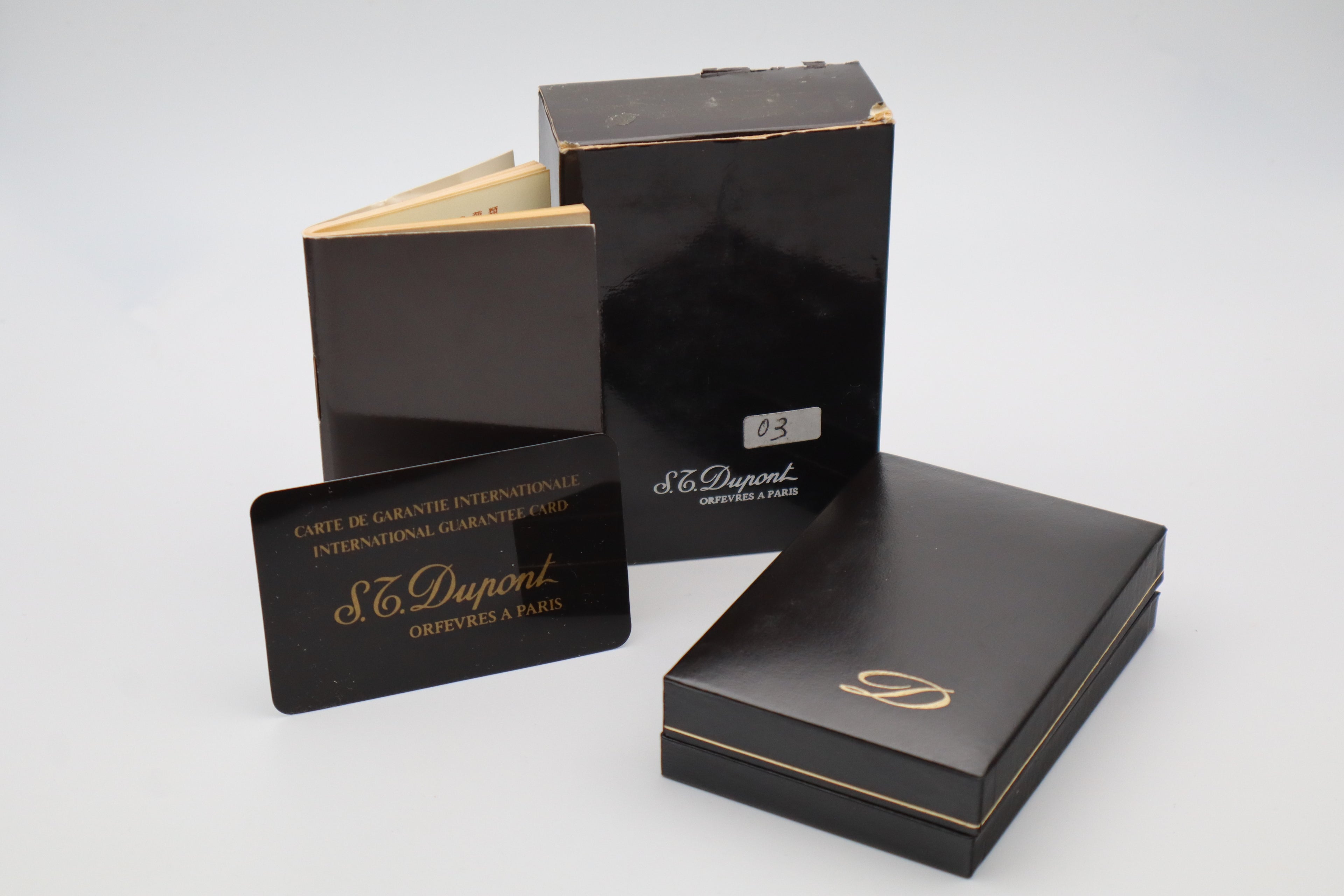 S.T. Dupont Ligne 1 gold Prince of Wales lighter NEW OLD STOCK