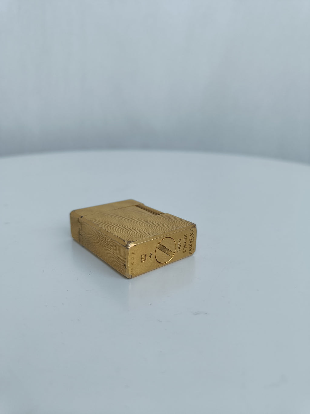 S.T. Dupont x Hermès Small Ligne 1 gold peacock feather