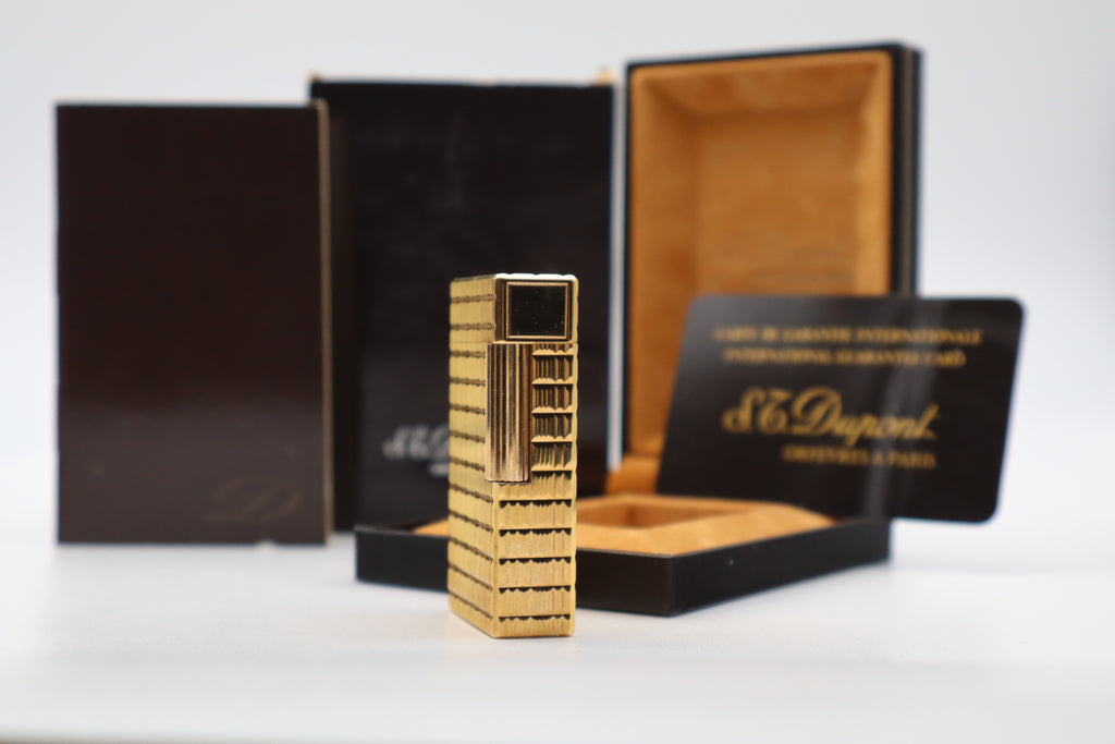 S.T. Dupont Ligne 1 gold Prince of Wales lighter NEW OLD STOCK