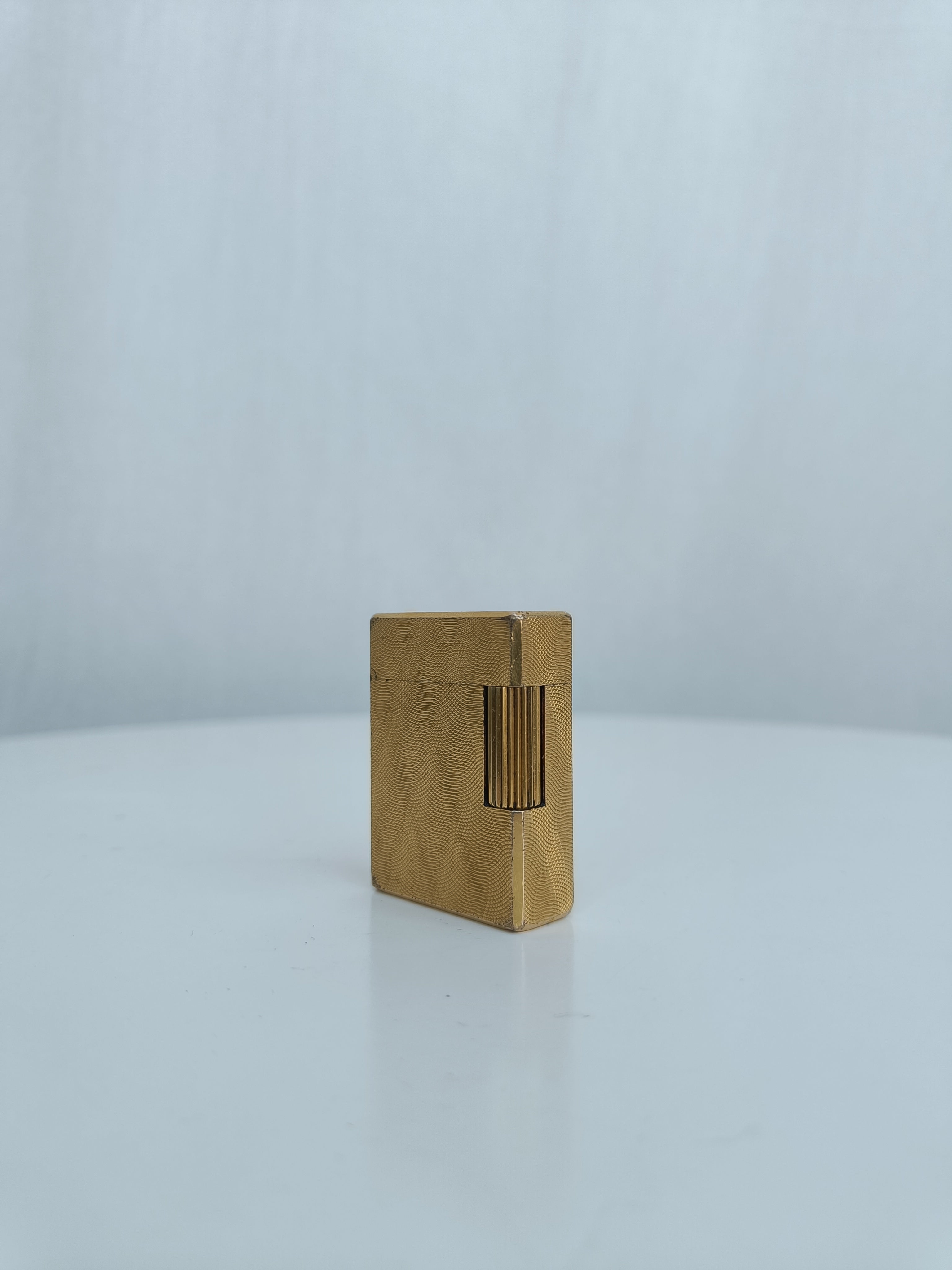 S.T. Dupont x Hermès Small Ligne 1 gold peacock feather