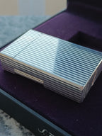 ST Dupont Ligne 1 silver vertical stripes