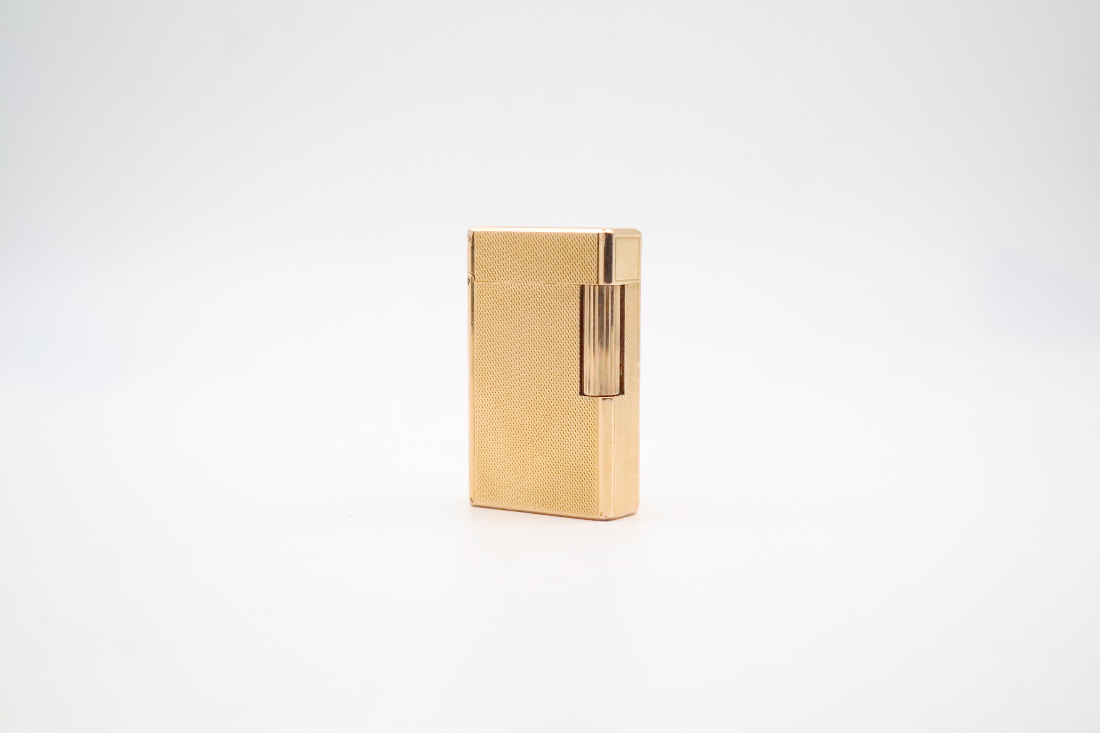 Vintage 1980s S.T. Dupont Ligne 1 gold lighter, large Grand Modele