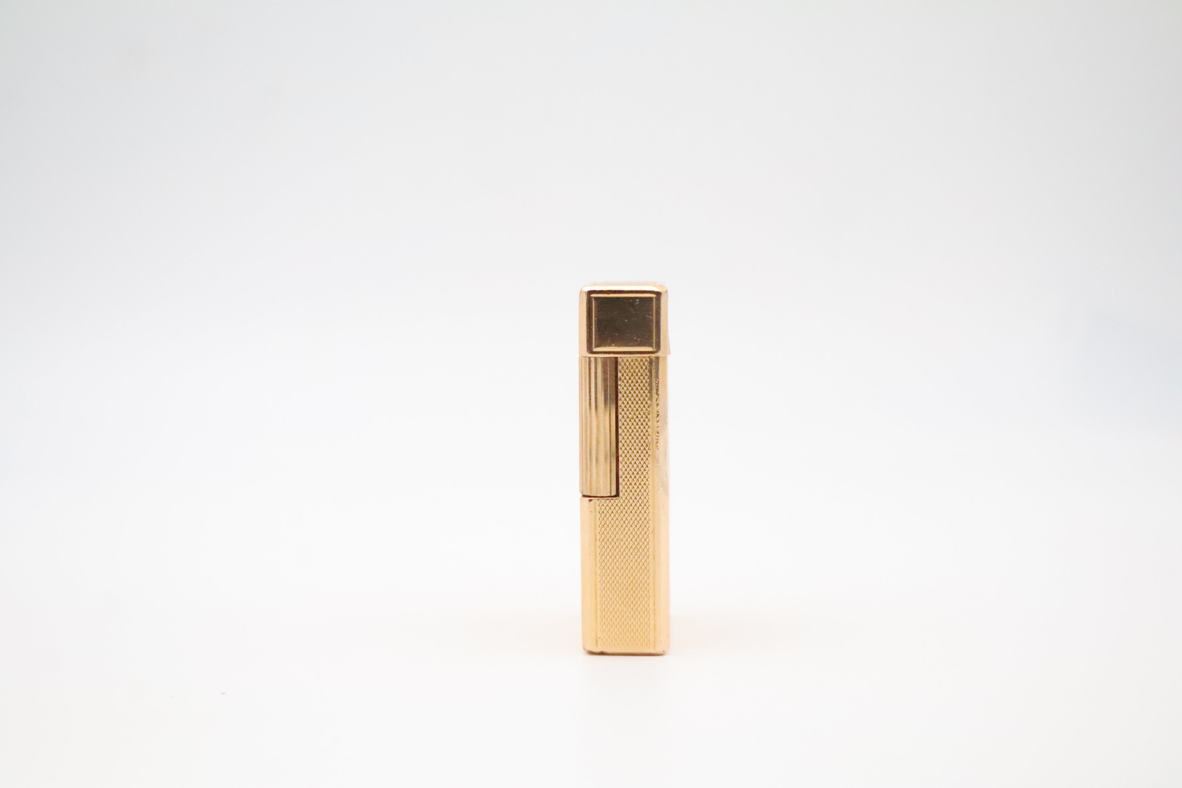 Vintage 1980s S.T. Dupont Ligne 1 gold lighter, large Grand Modele