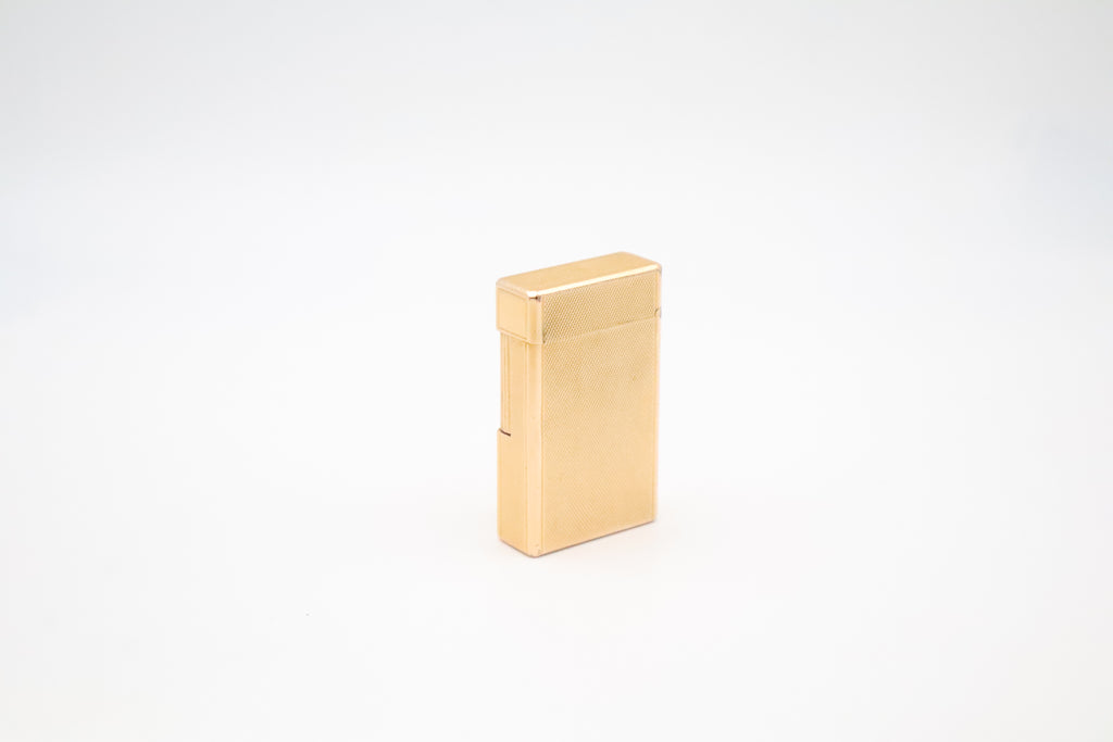 Vintage 1980s S.T. Dupont Ligne 1 gold lighter, large Grand Modele