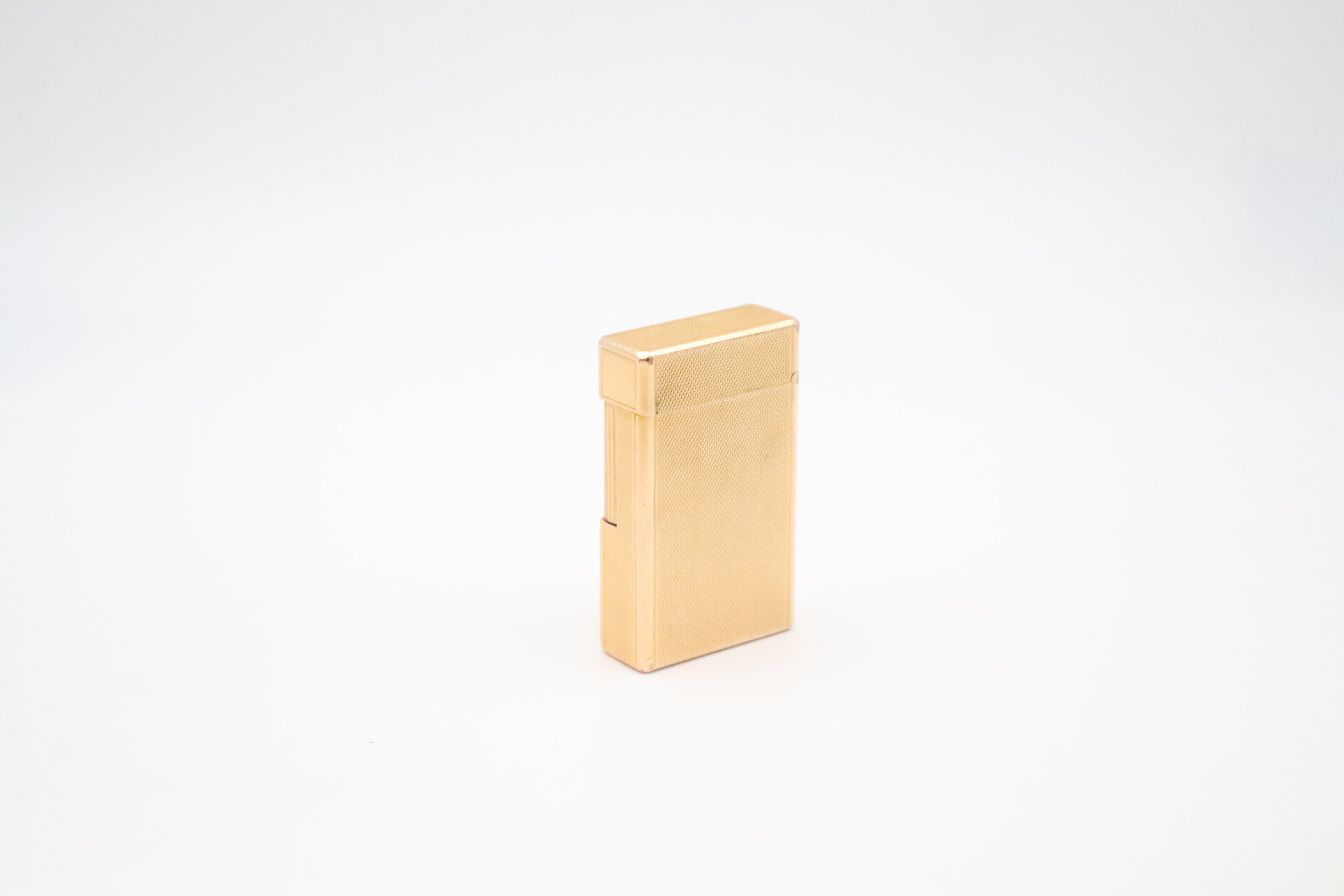 Vintage 1980s S.T. Dupont Ligne 1 gold lighter, large Grand Modele