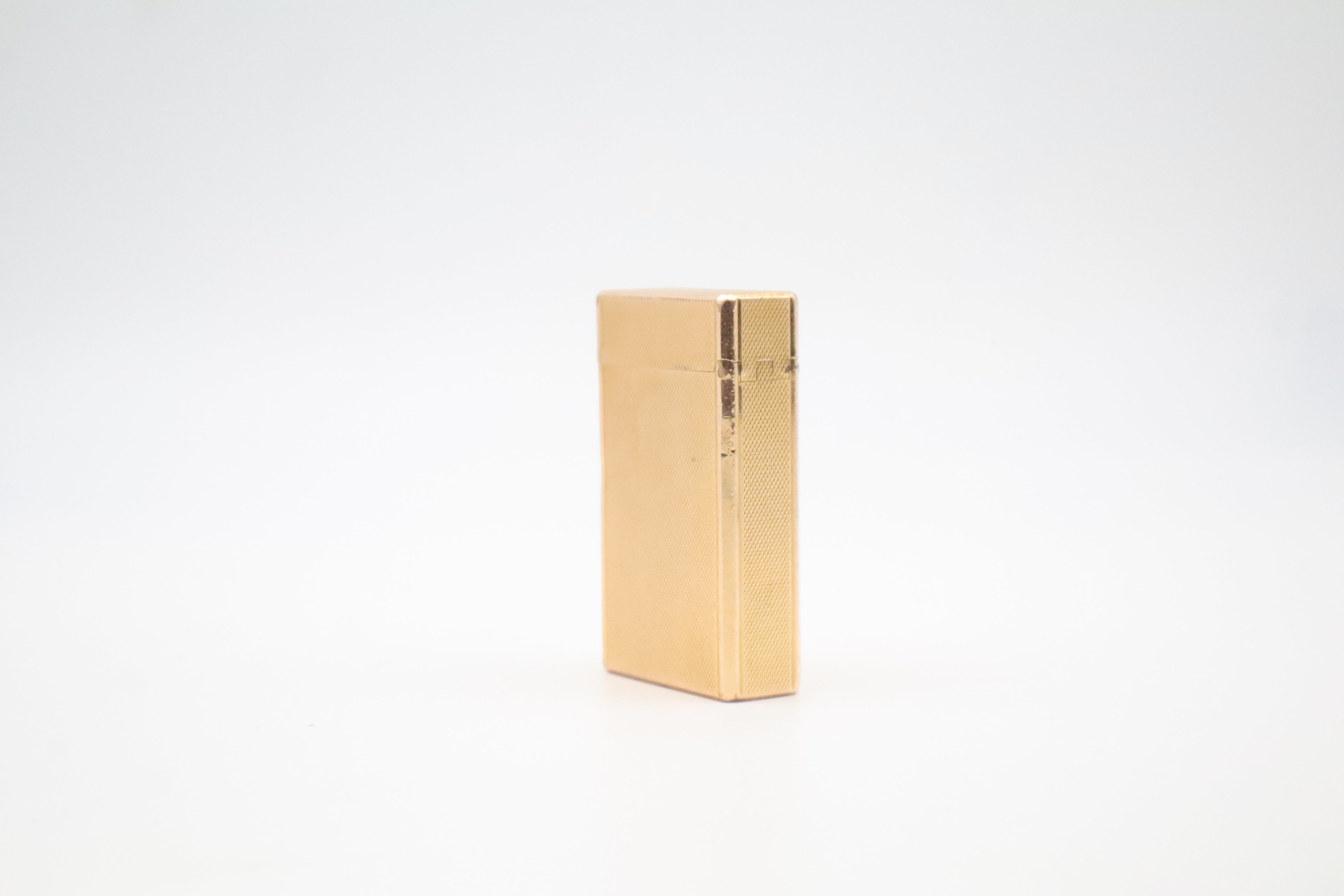 Vintage 1980s S.T. Dupont Ligne 1 gold lighter, large Grand Modele