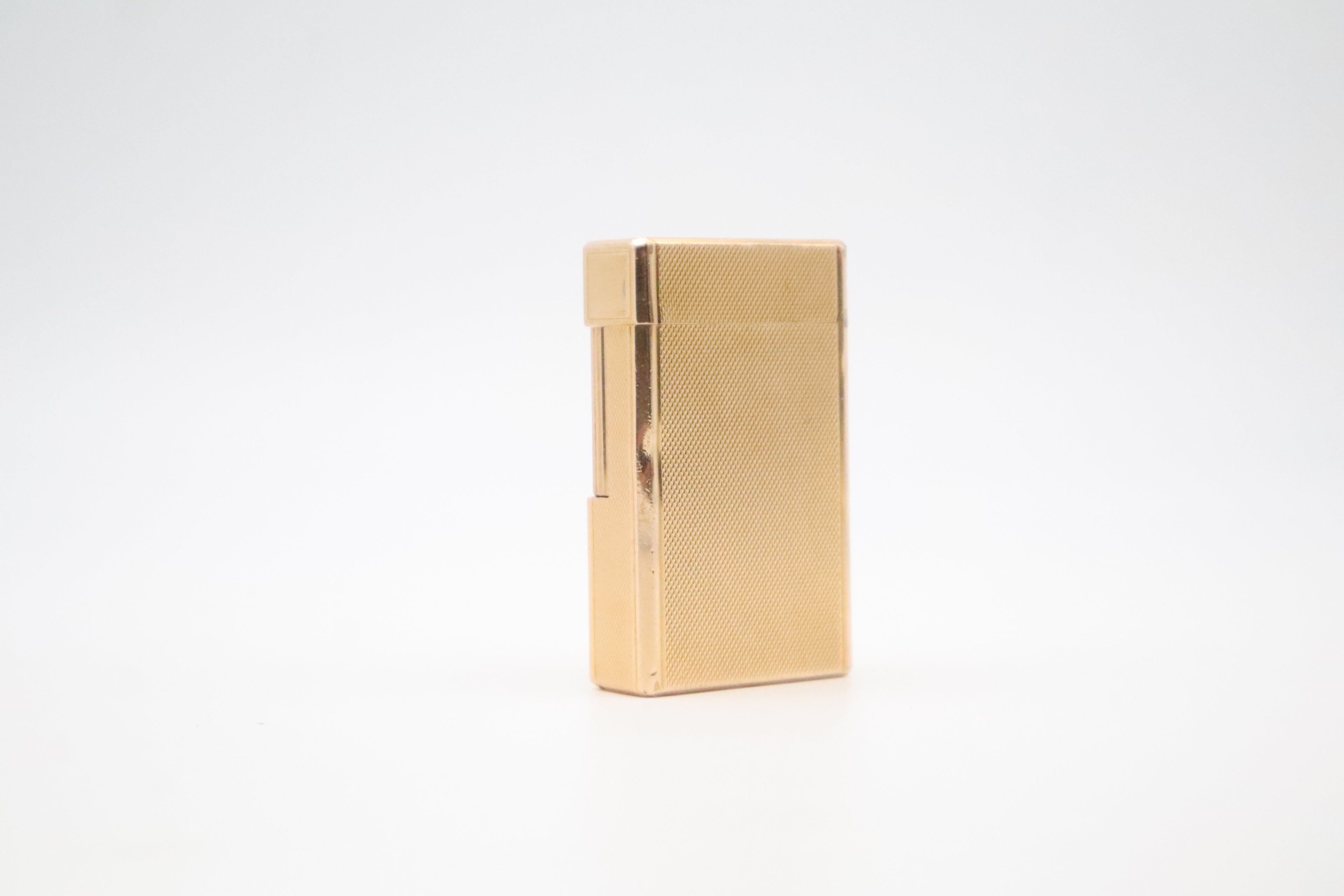 Vintage 1980s S.T. Dupont Ligne 1 gold lighter, large Grand Modele