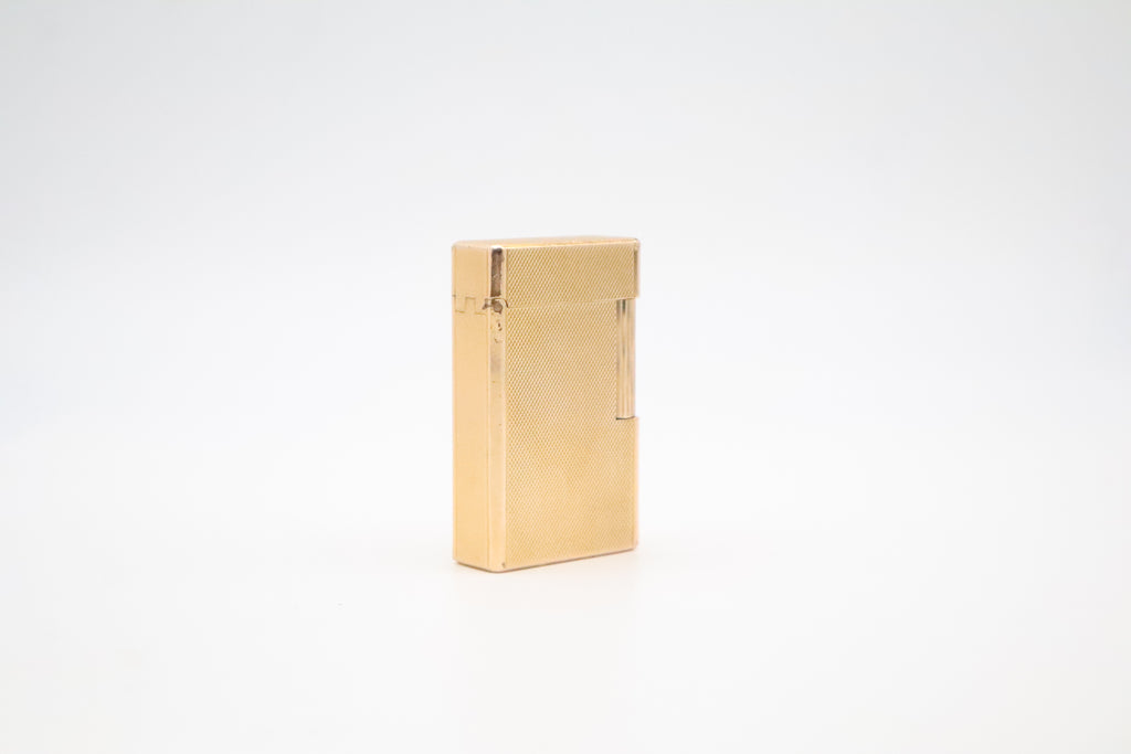 Vintage 1980s S.T. Dupont Ligne 1 gold lighter, large Grand Modele