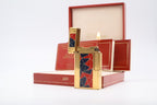 S.T. Dupont Ligne 1 Chinese lacquer mosaic French Revolution limited edition lighter in red and blue, with original box