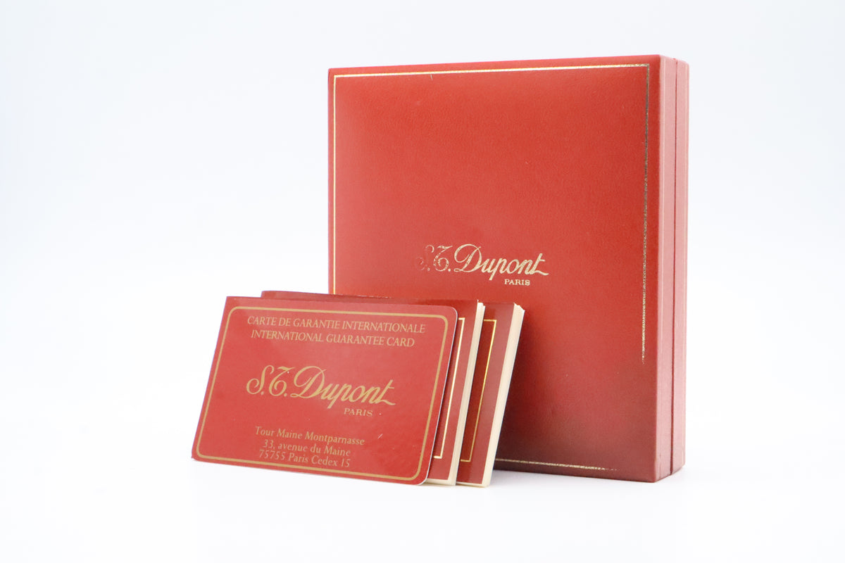 S.T. Dupont Ligne 1 Chinese lacquer mosaic French Revolution limited edition lighter in red and blue, with original box