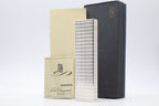 S.T. Dupont Ligne 1 silver table lighter with Prince of Wales pattern, with original box and papers