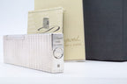 S.T. Dupont Ligne 1 silver table lighter with Prince of Wales pattern, with original box and papers