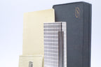 S.T. Dupont Ligne 1 silver table lighter with Prince of Wales pattern, with original box and papers