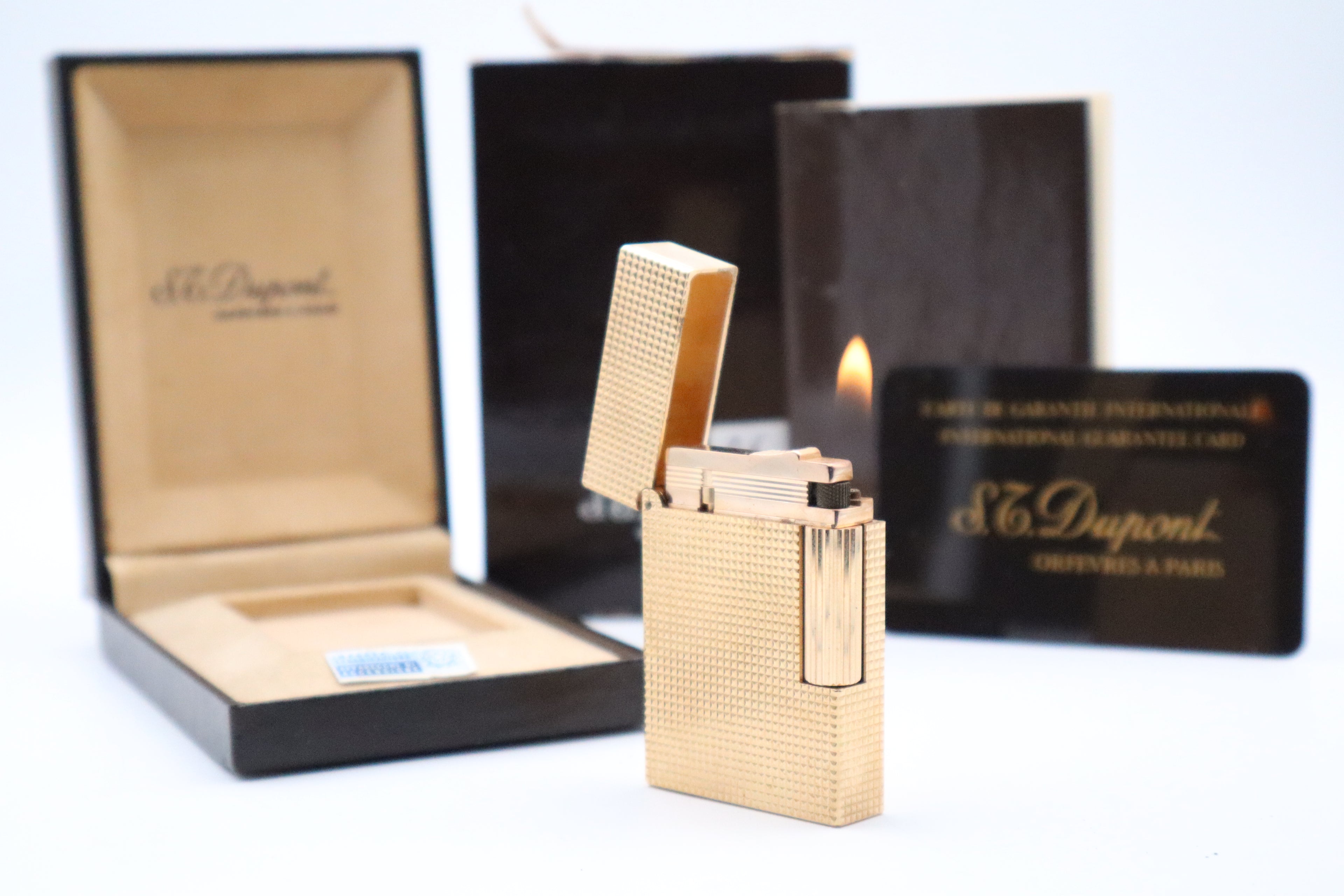 S.T. Dupont Ligne 2 NOS pointe diamond with box and papers