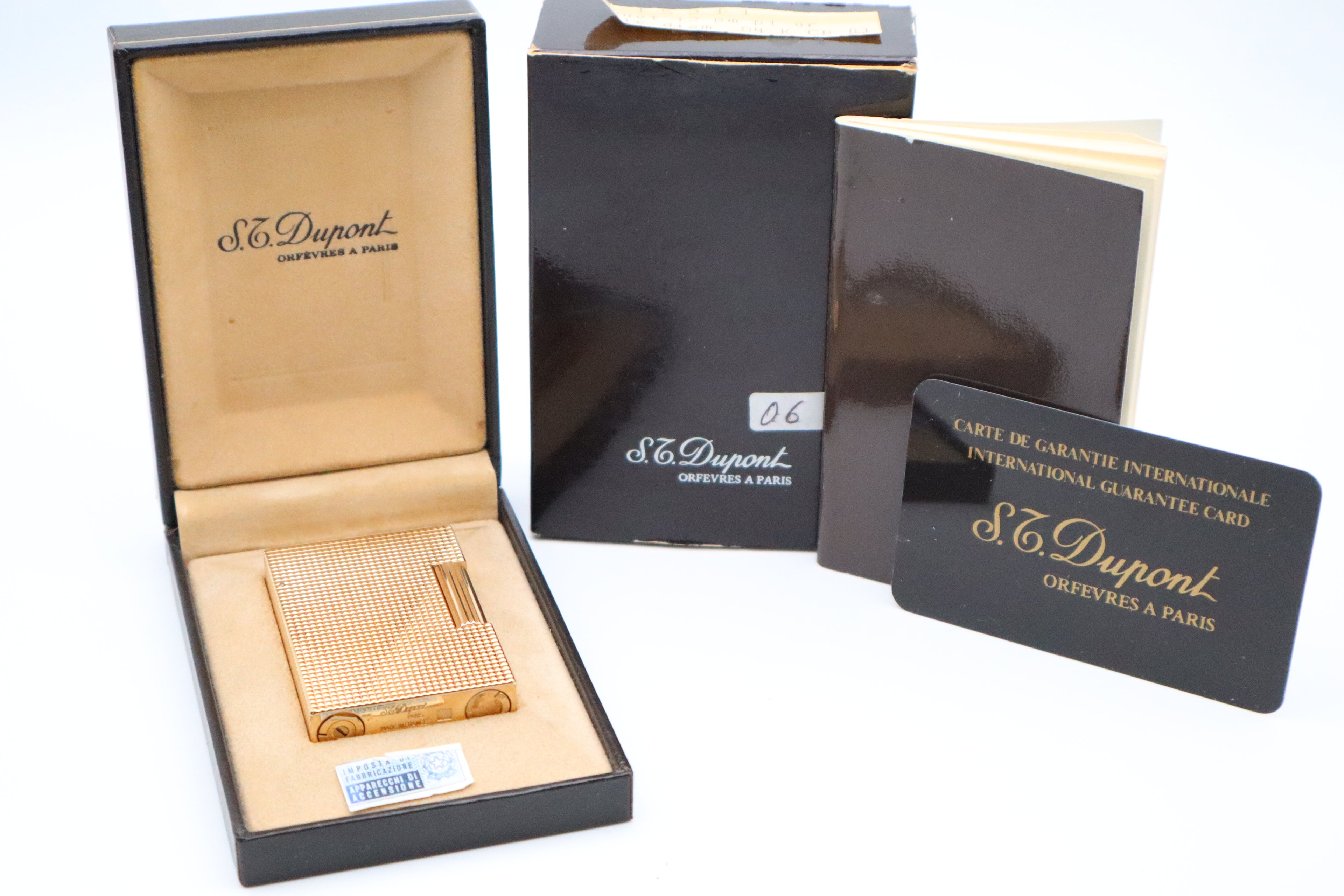 S.T. Dupont Ligne 2 NOS pointe diamond with box and papers