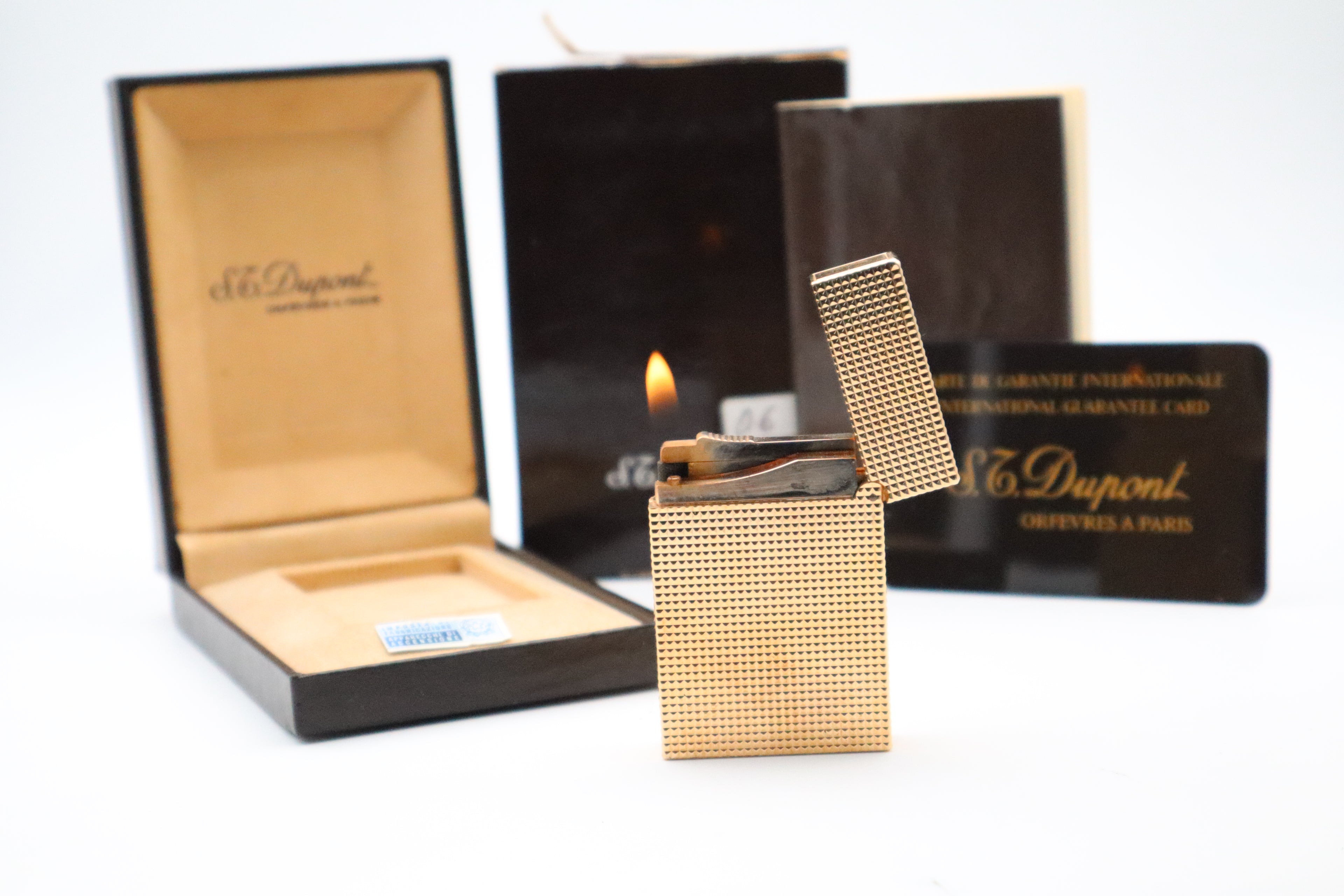 S.T. Dupont Ligne 2 NOS pointe diamond with box and papers