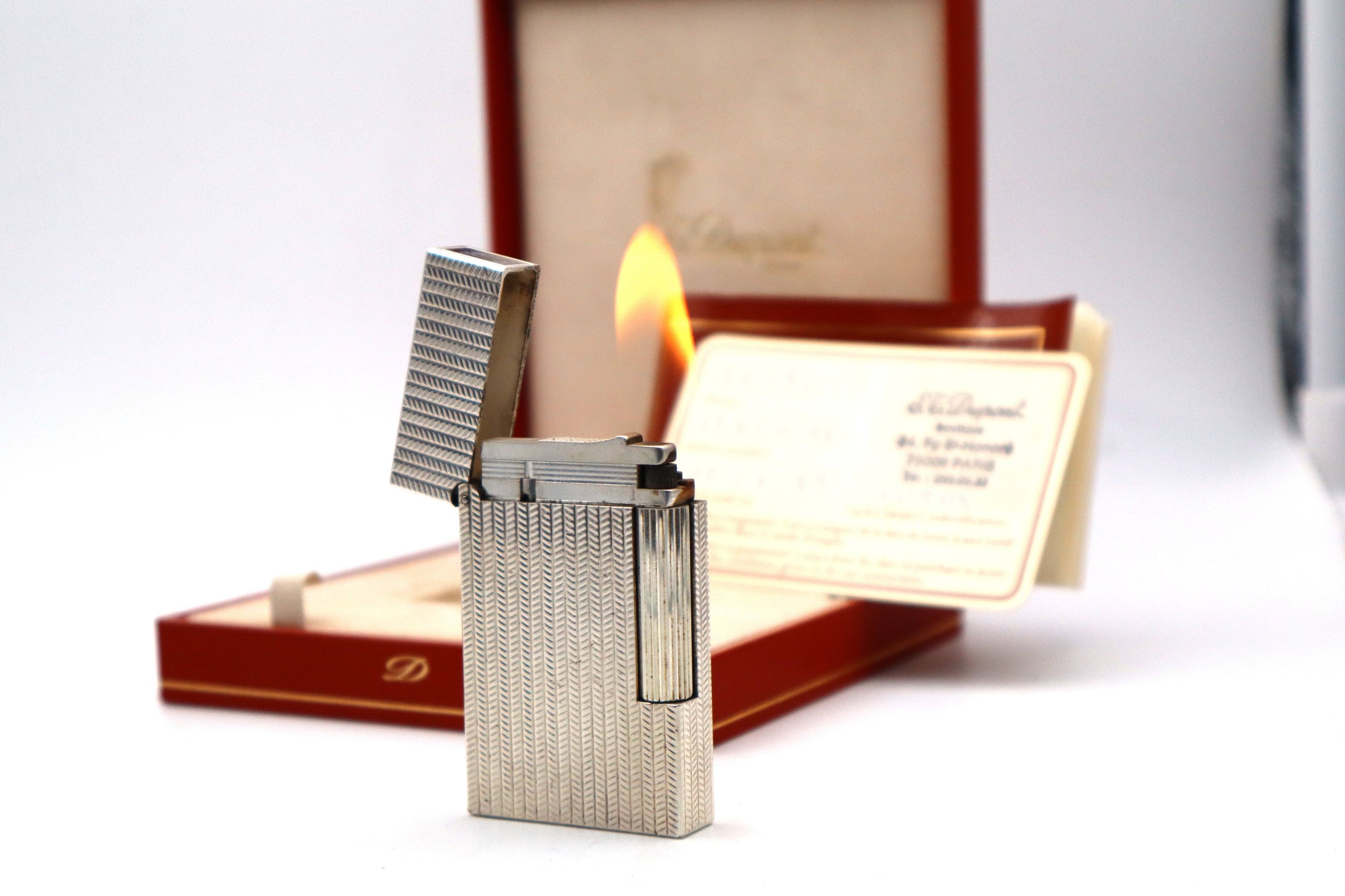 S.T. Dupont Ligne 2 Chevron Dual Flame with box and papers