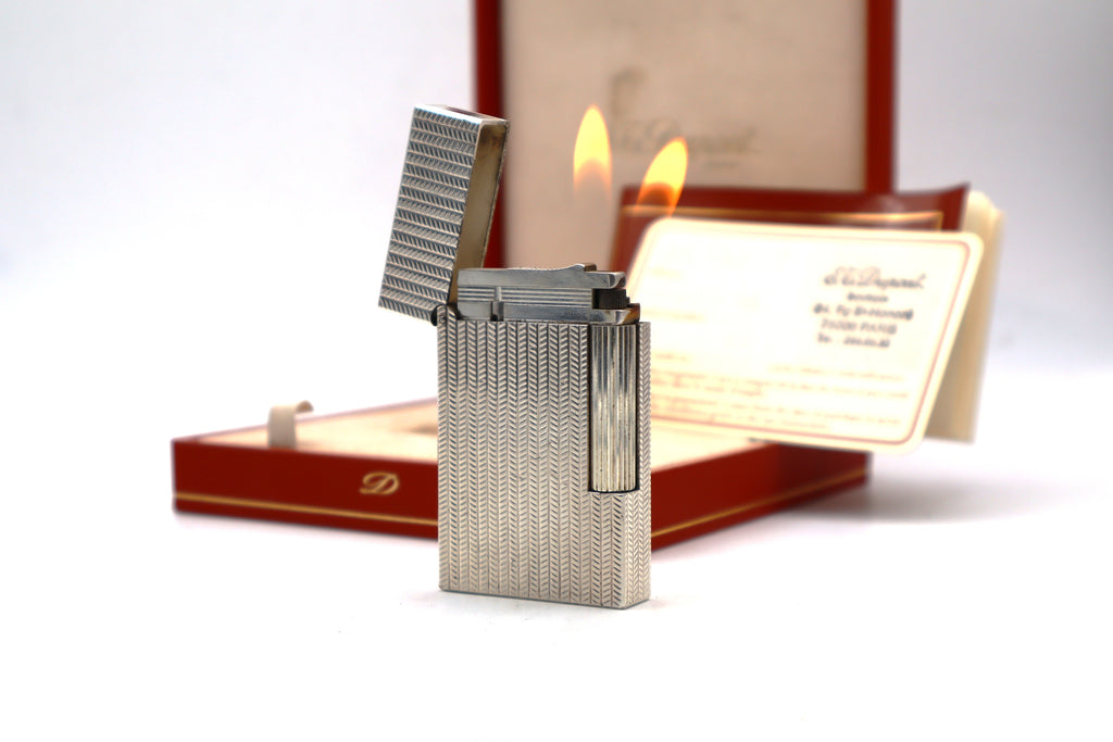 S.T. Dupont Ligne 2 Chevron Dual Flame with box and papers