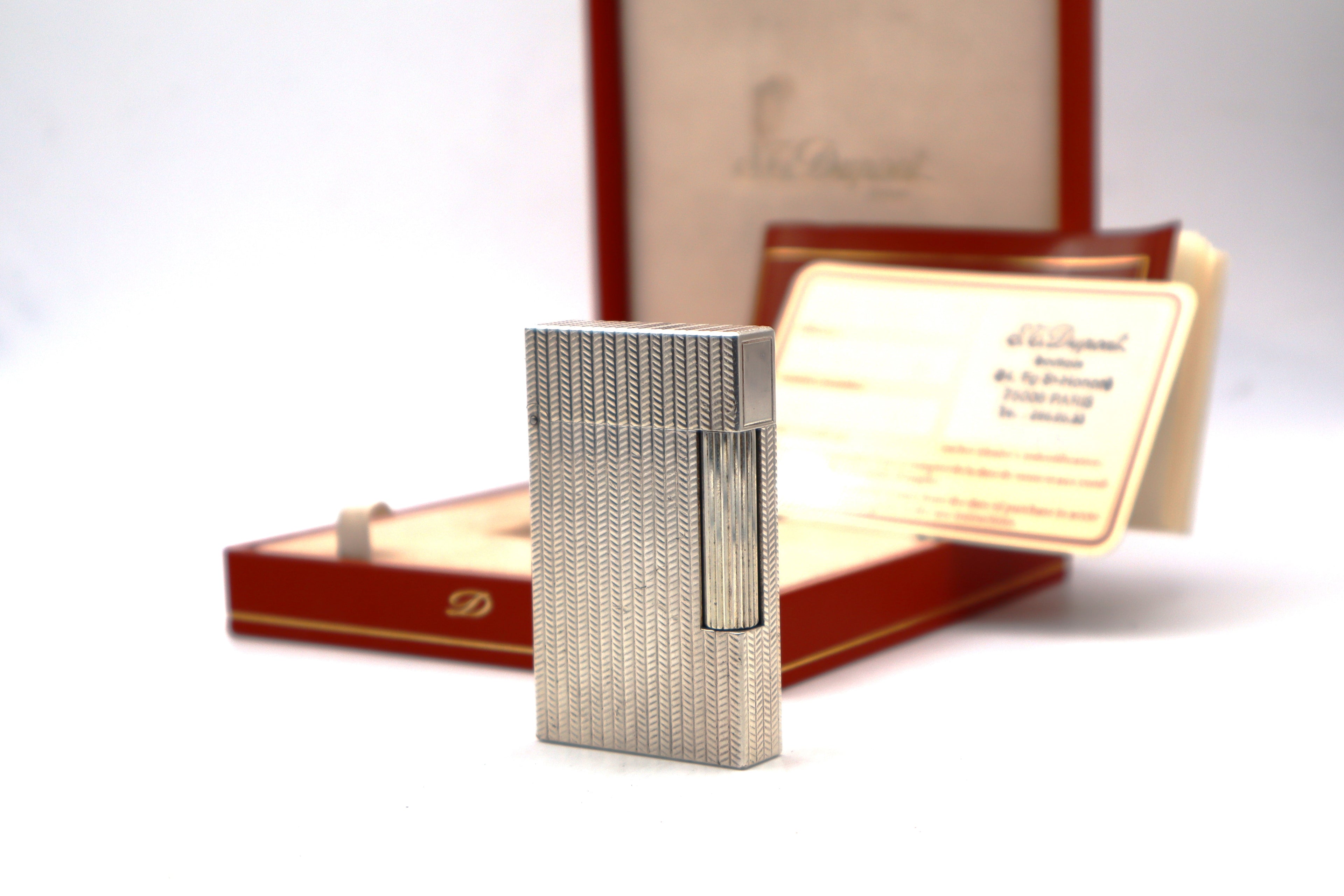 S.T. Dupont Ligne 2 Chevron Dual Flame with box and papers