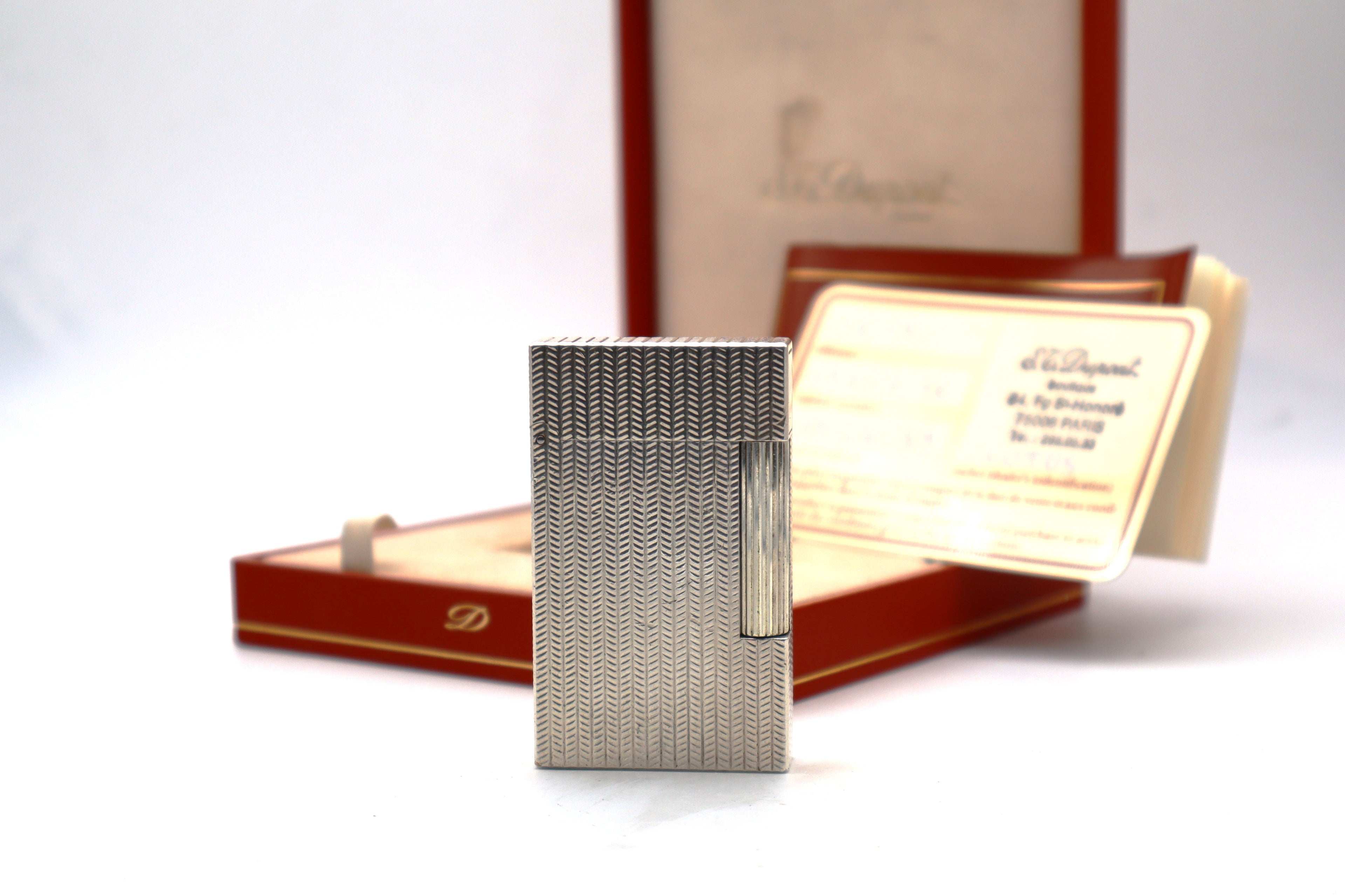 S.T. Dupont Ligne 2 Chevron Dual Flame with box and papers