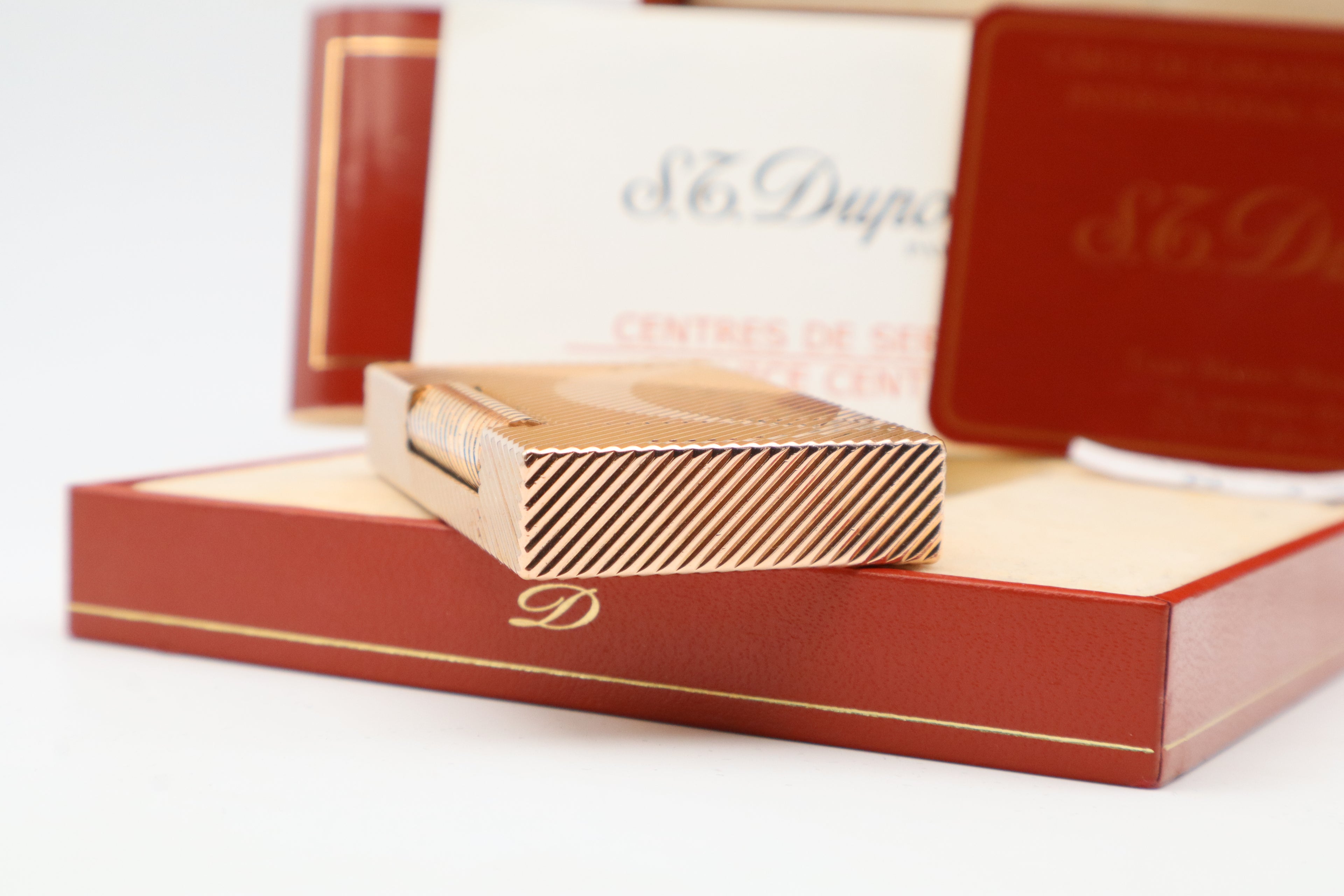 S.T. Dupont Ligne 2 'D' Rose Gold with box and papers