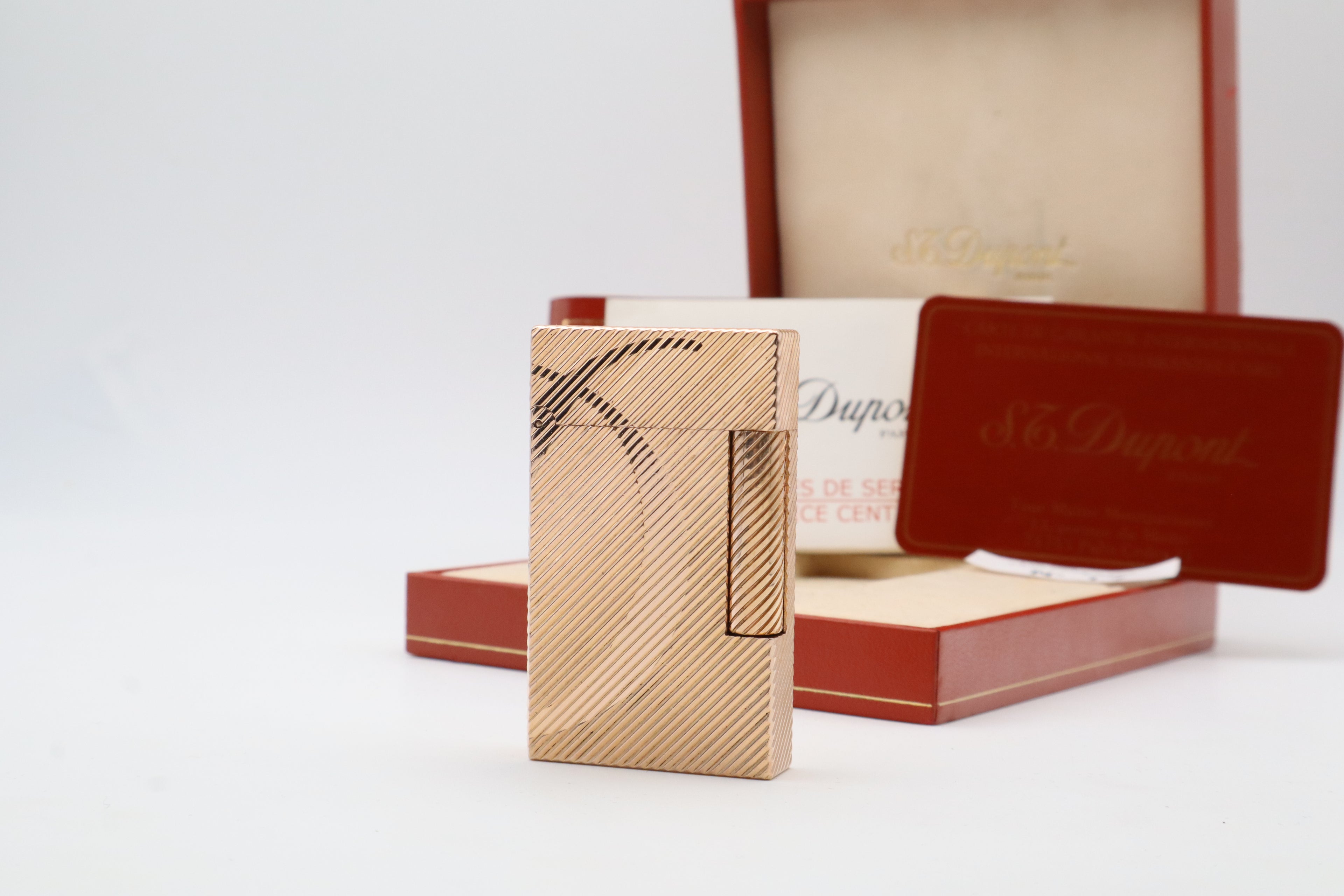 S.T. Dupont Ligne 2 'D' Rose Gold with box and papers