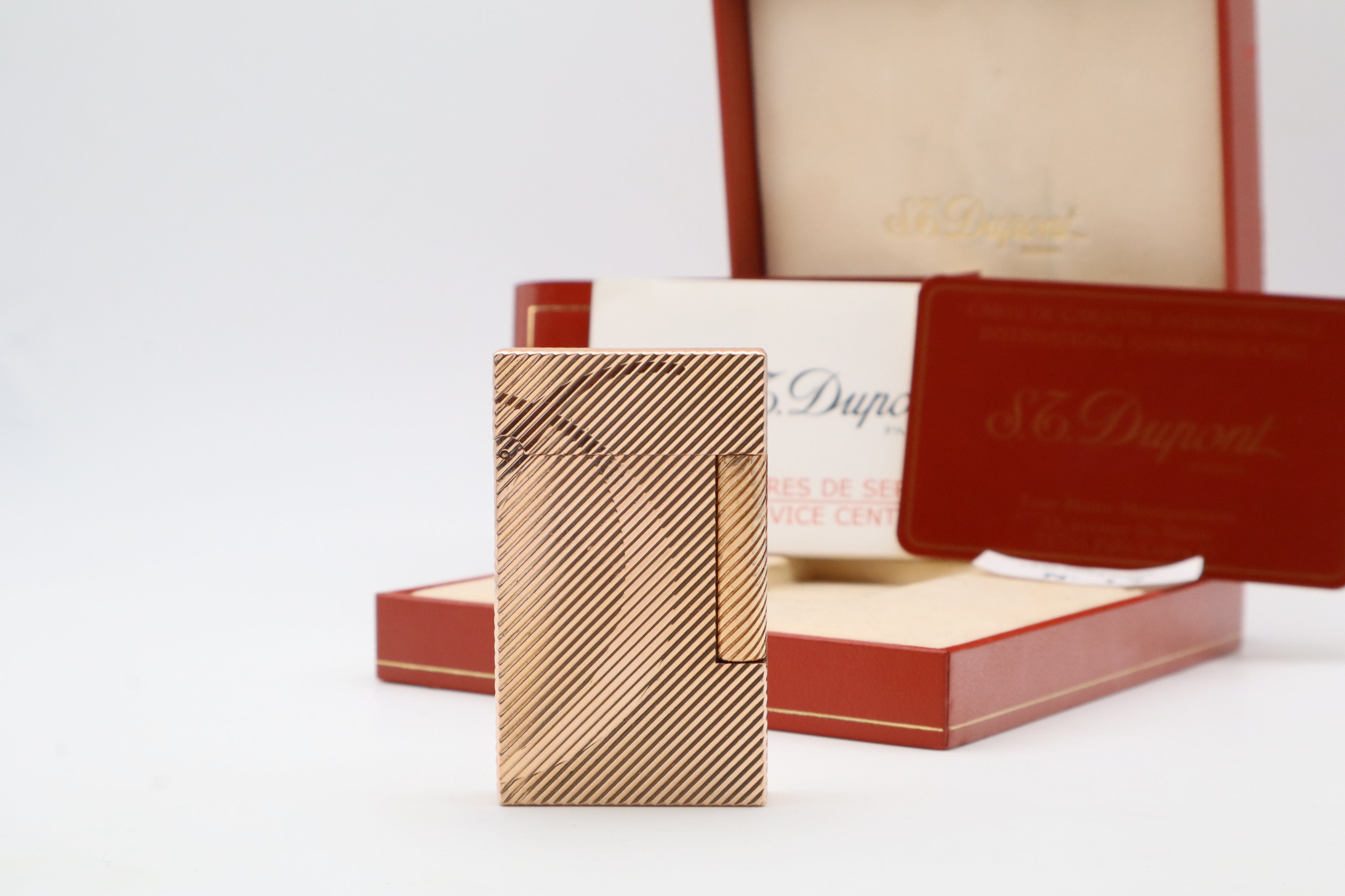 S.T. Dupont Ligne 2 'D' Rose Gold with box and papers