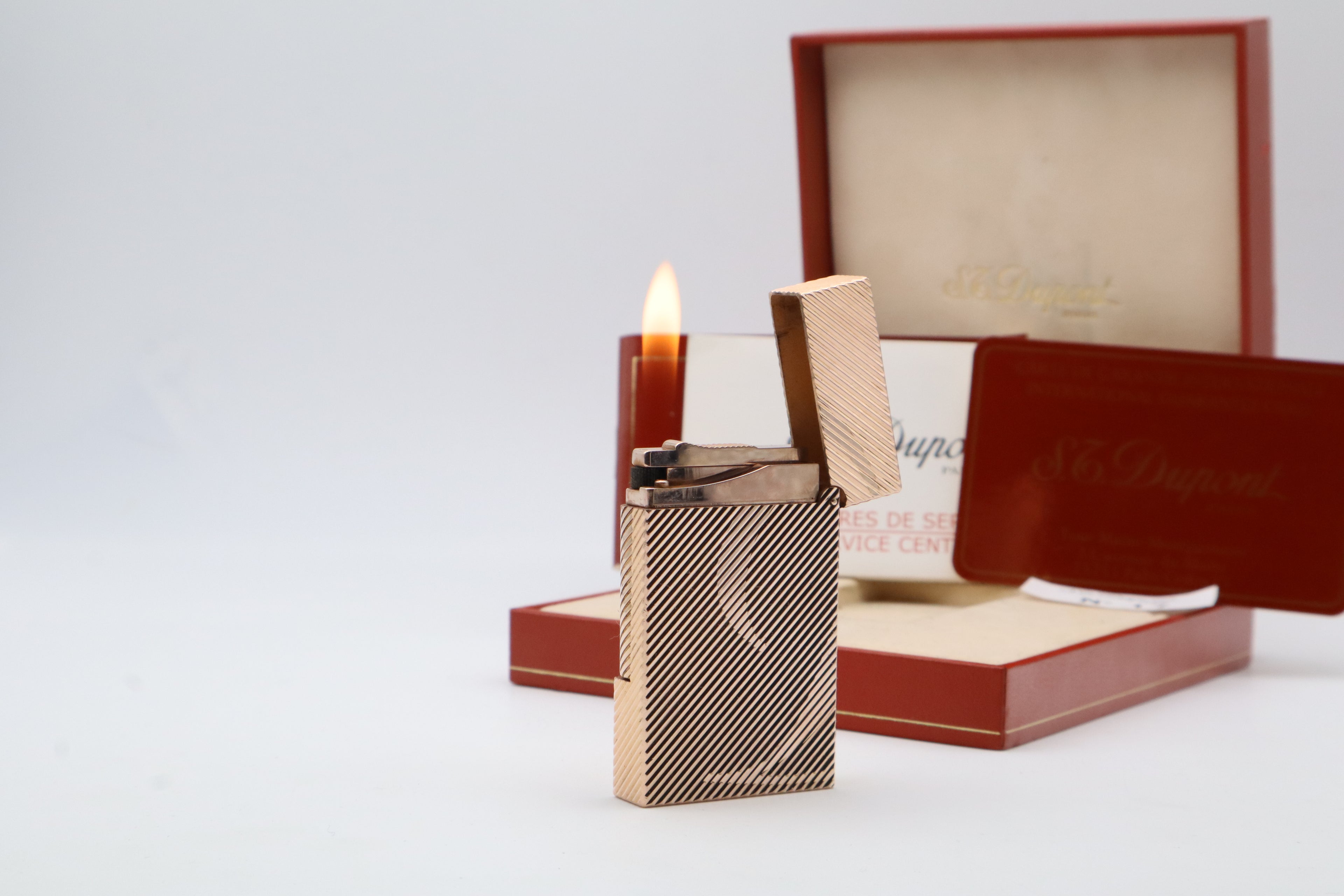 S.T. Dupont Ligne 2 'D' Rose Gold with box and papers
