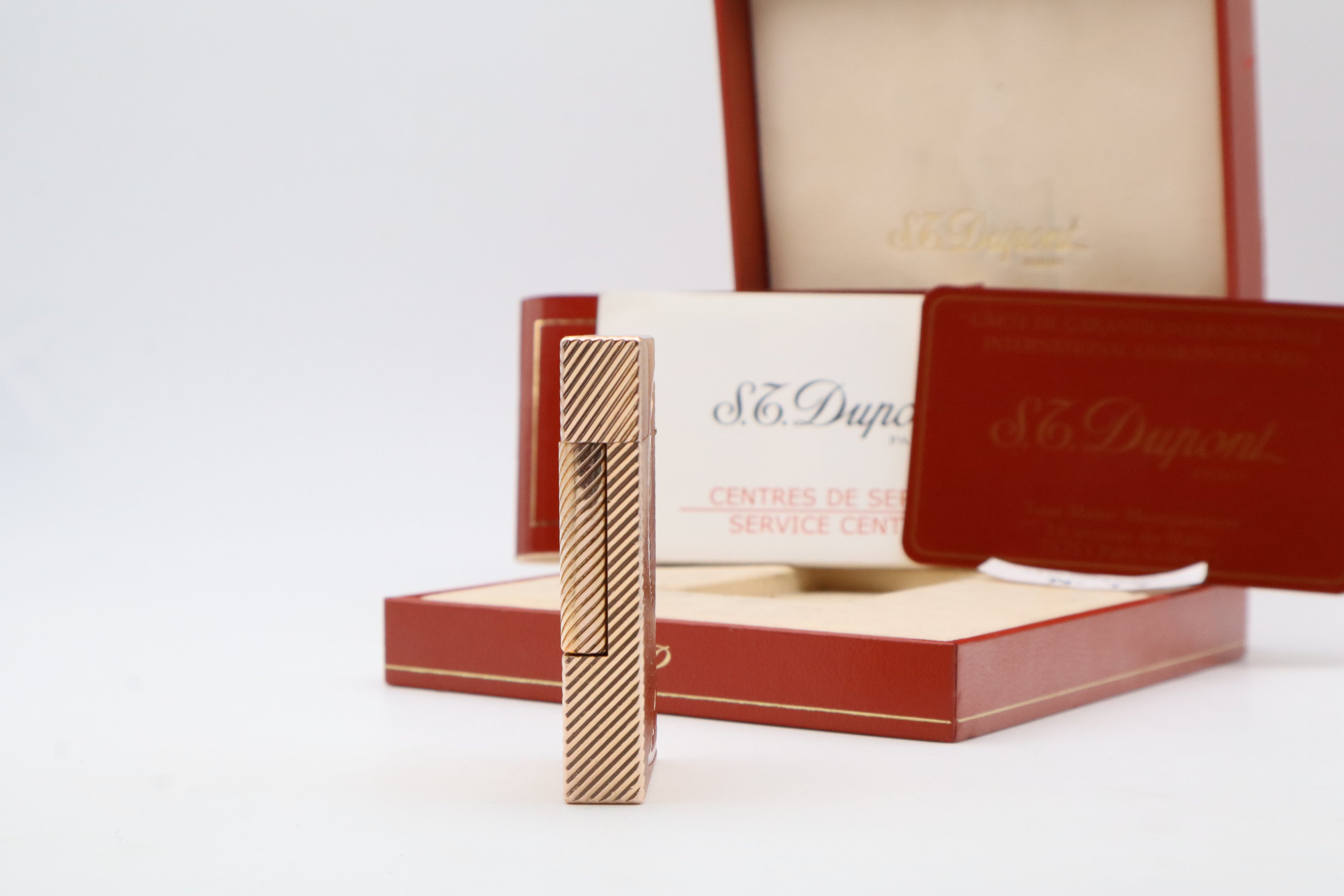 S.T. Dupont Ligne 2 'D' Rose Gold with box and papers