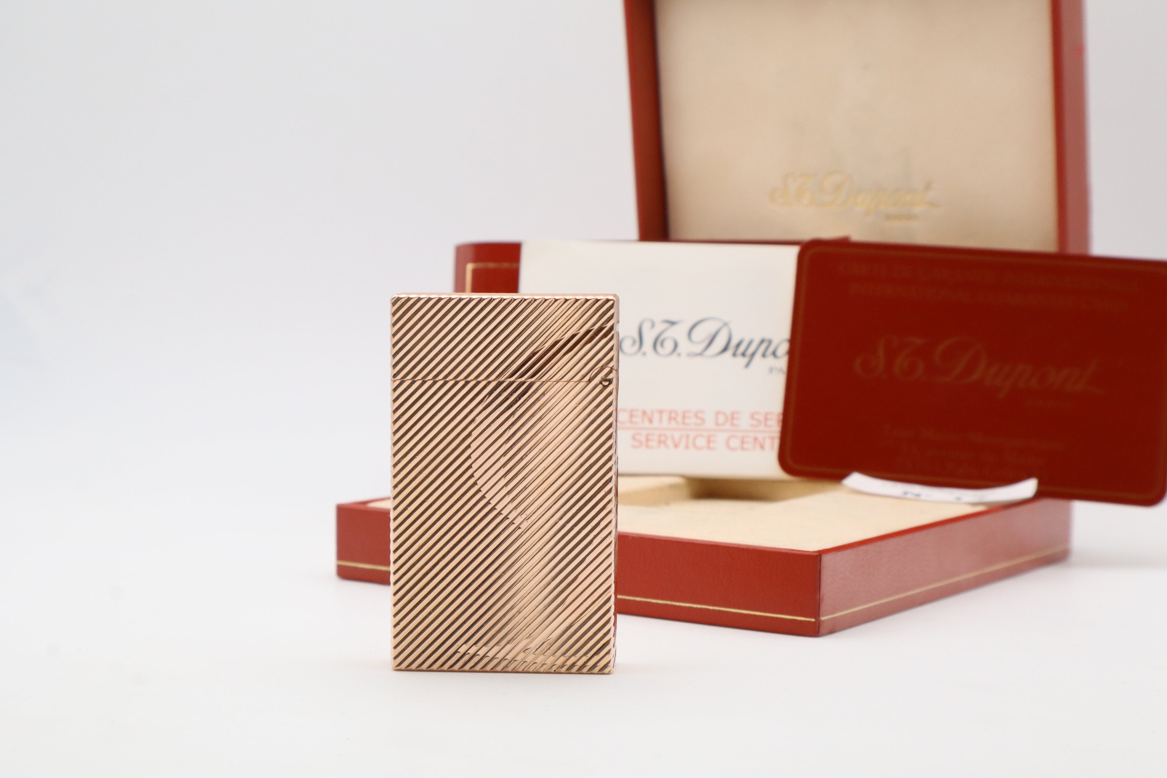 S.T. Dupont Ligne 2 'D' Rose Gold with box and papers