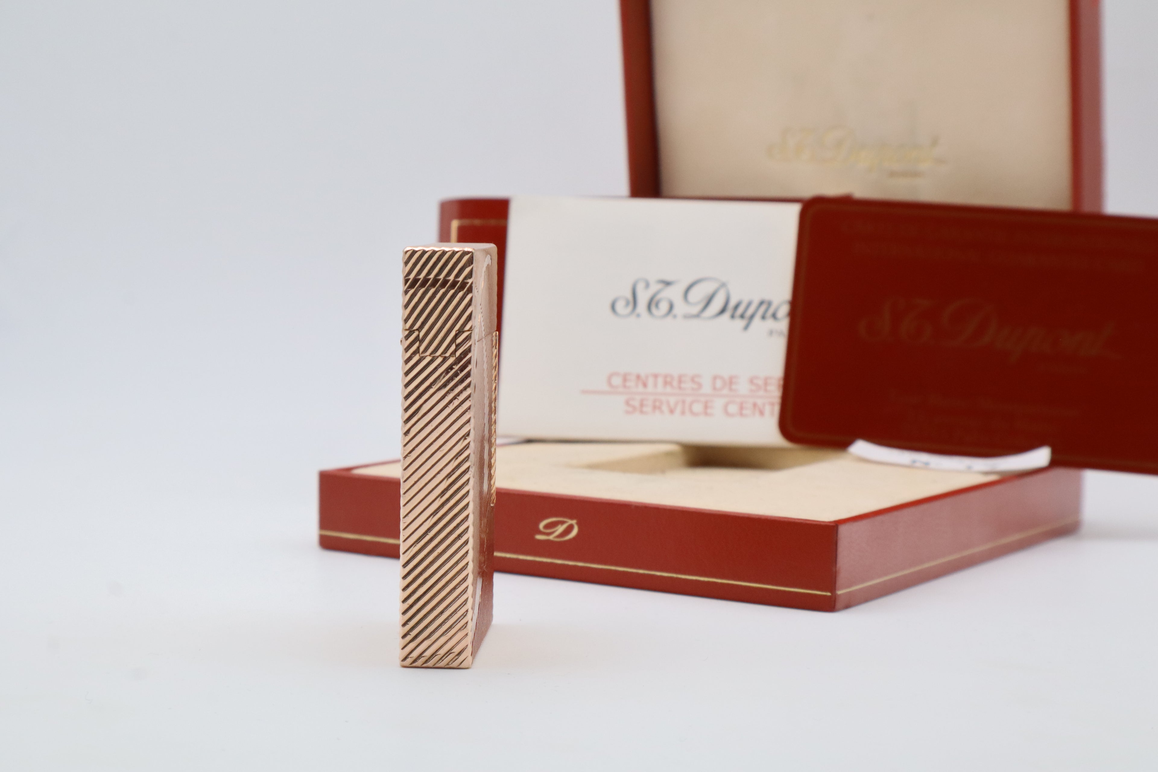 S.T. Dupont Ligne 2 'D' Rose Gold with box and papers