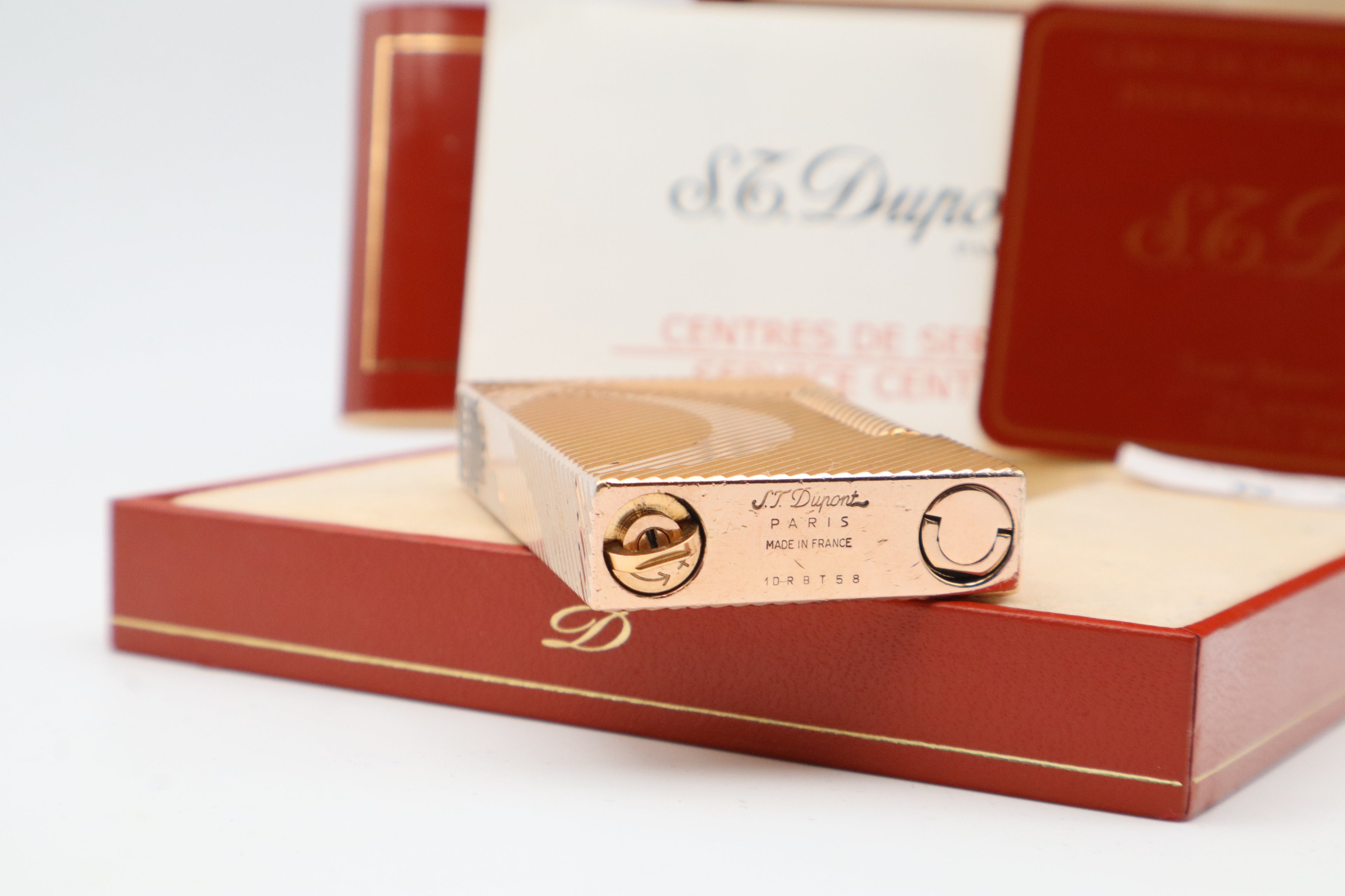 S.T. Dupont Ligne 2 'D' Rose Gold with box and papers