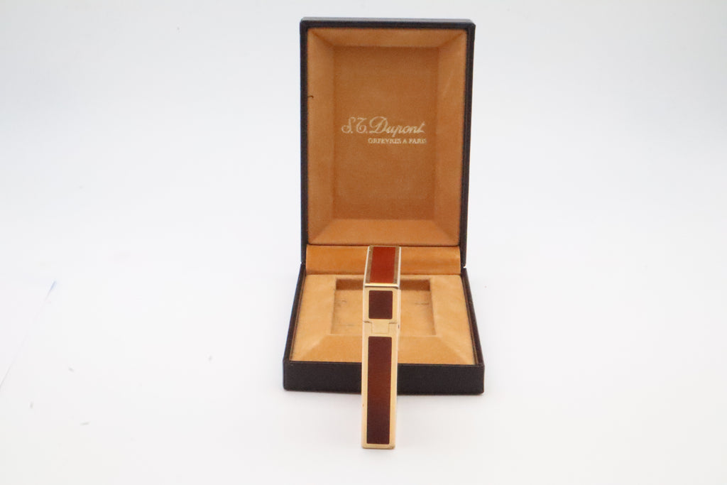 S.T. Dupont Ligne 2 Dual Flame Brown Laque de Chine with box