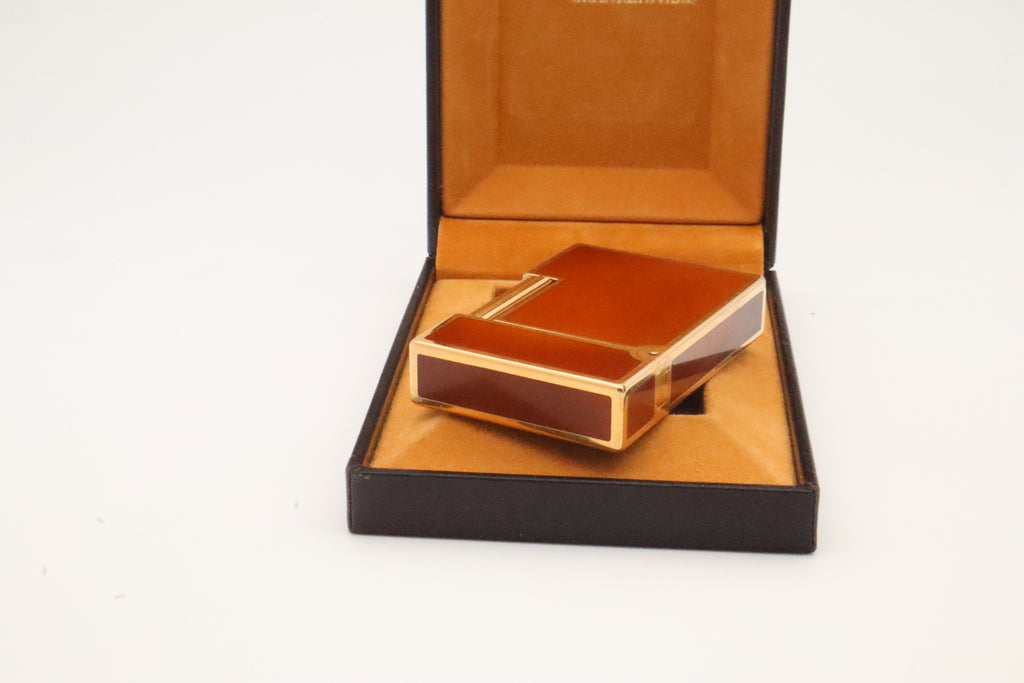 S.T. Dupont Ligne 2 Dual Flame Brown Laque de Chine with box
