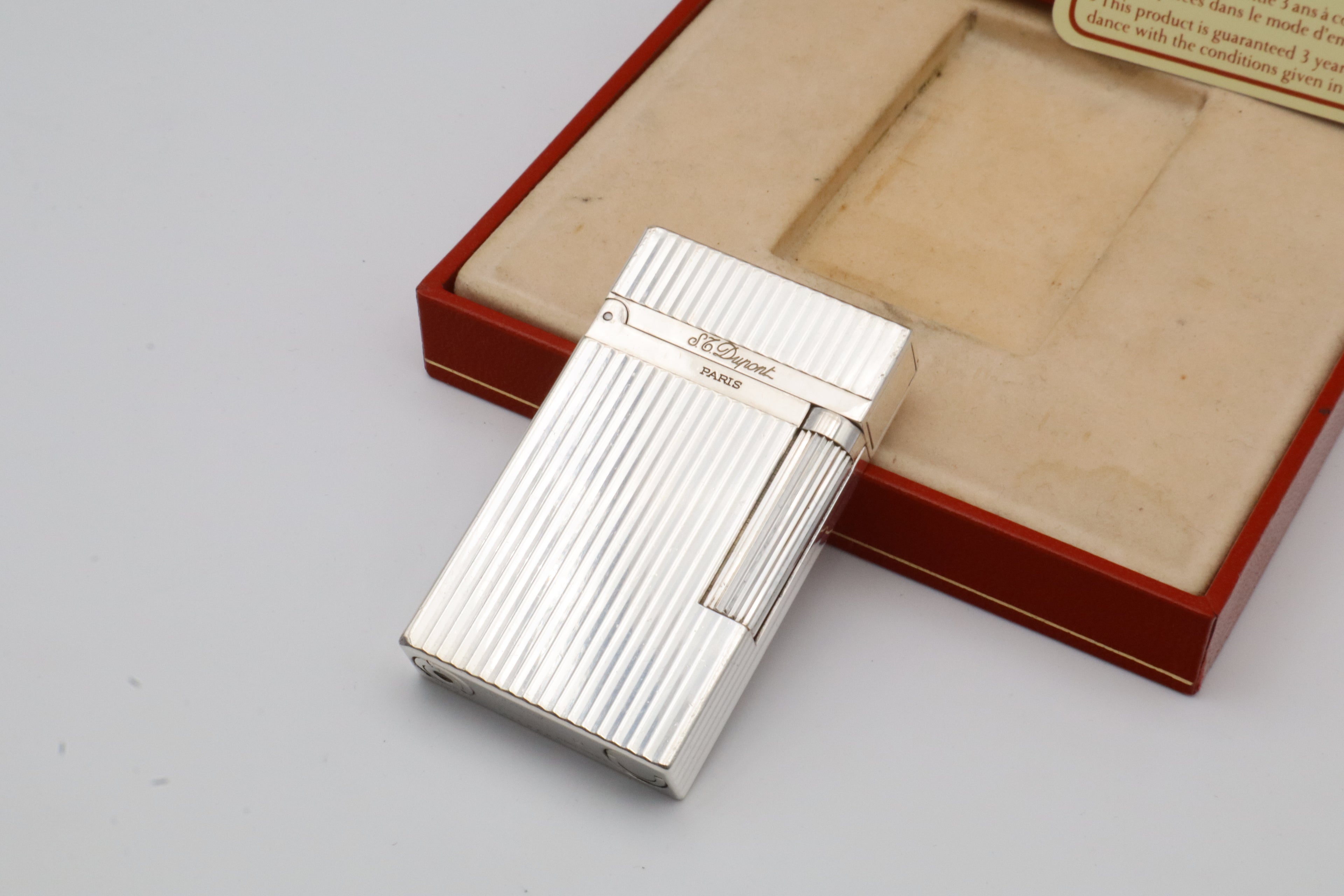 S.T. Dupont Ligne 2 Montparnasse silver lighter