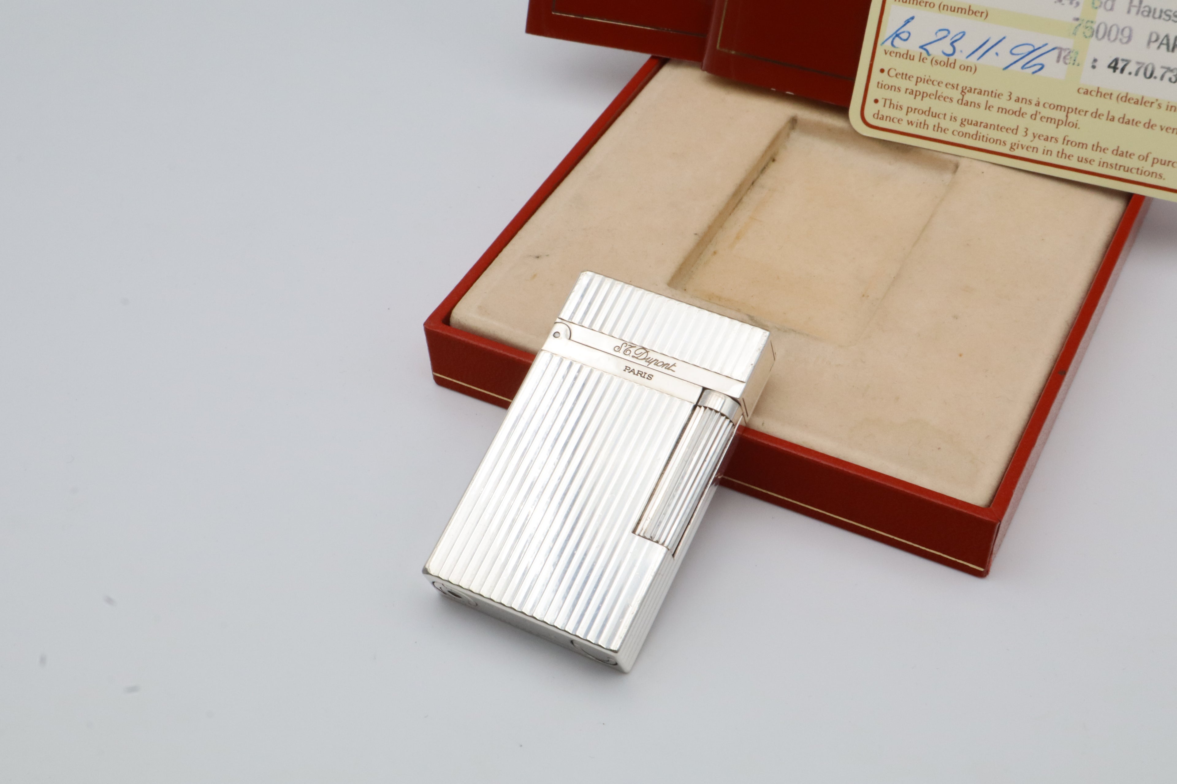 S.T. Dupont Ligne 2 Montparnasse silver lighter