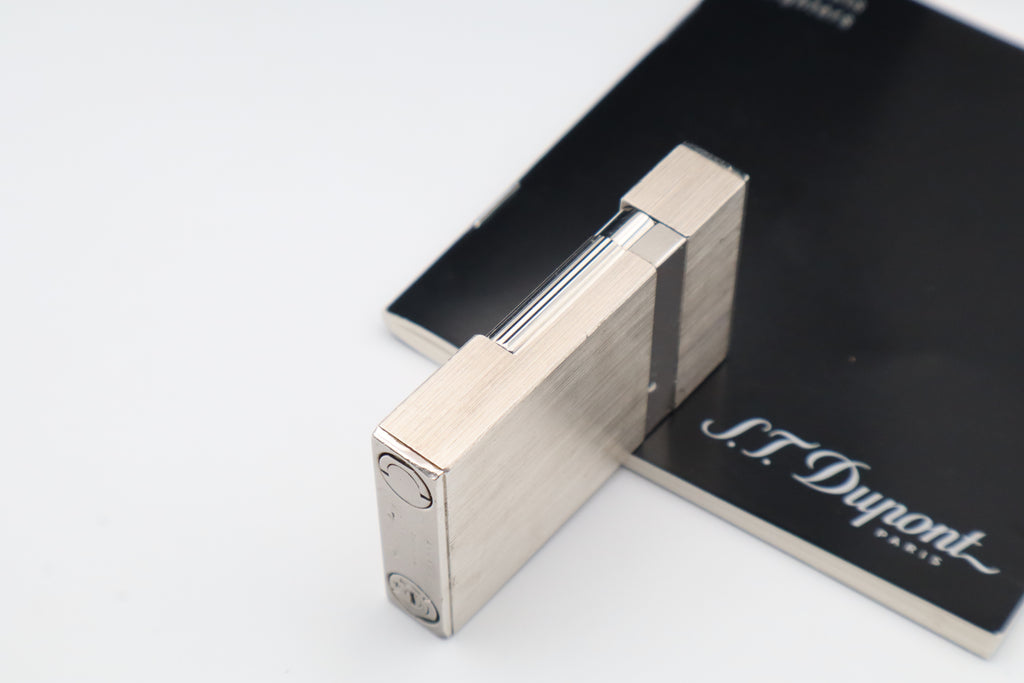 S.T. Dupont Ligne 2 Dual Flame silver lighter