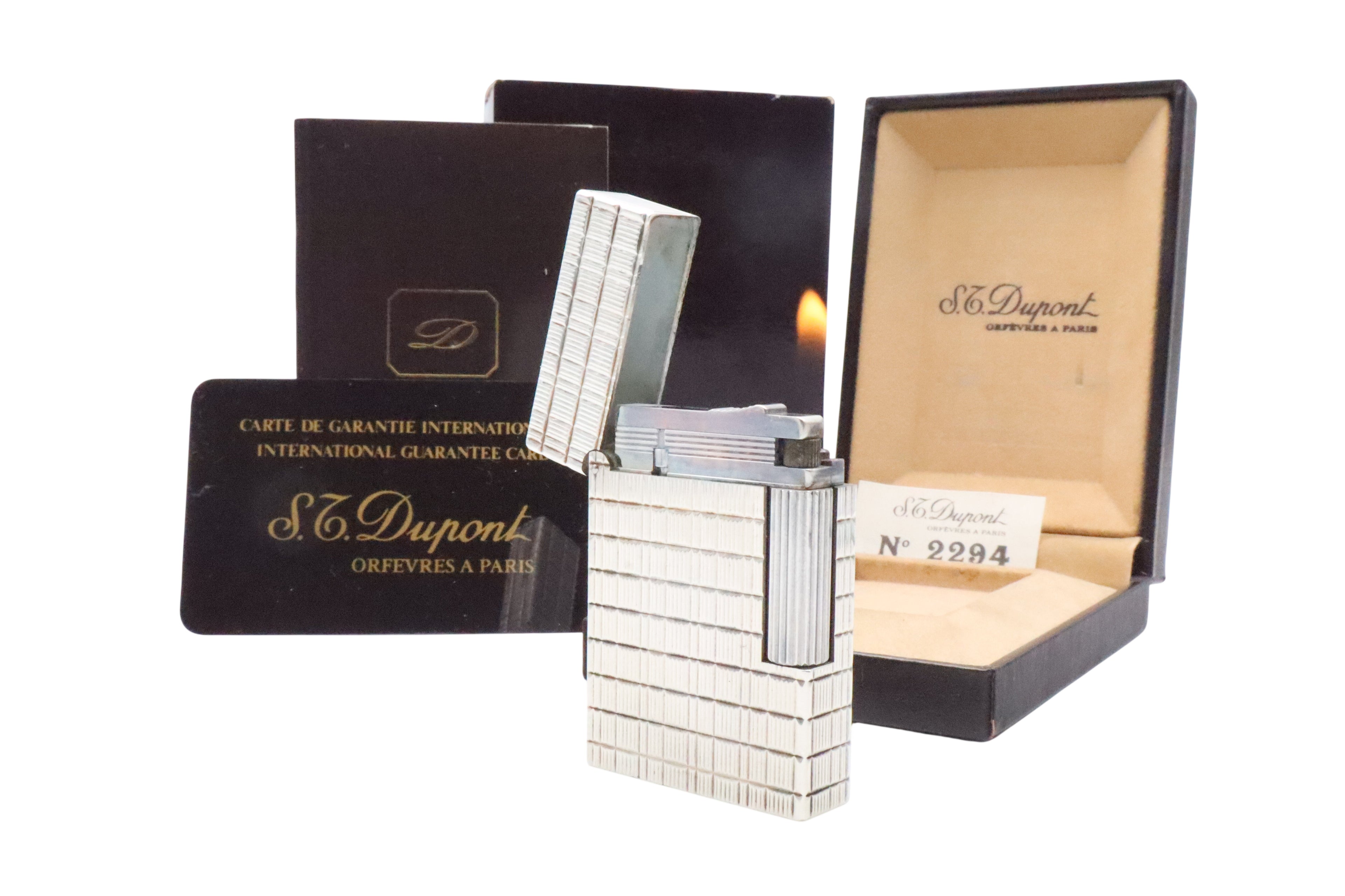 S.T. Dupont Ligne 2 Prince of Wales Silver NOS lighter