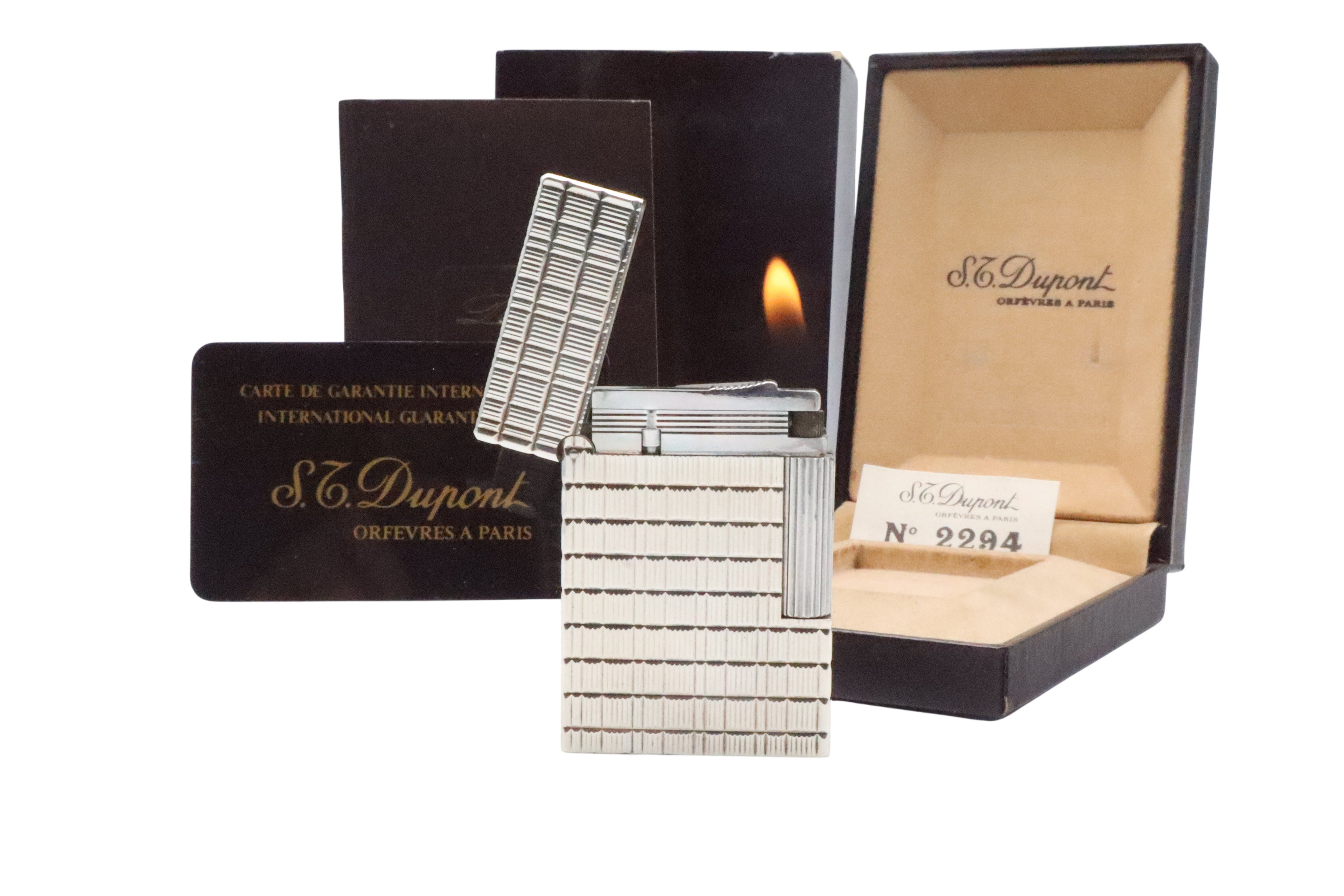 S.T. Dupont Ligne 2 Prince of Wales Silver NOS lighter