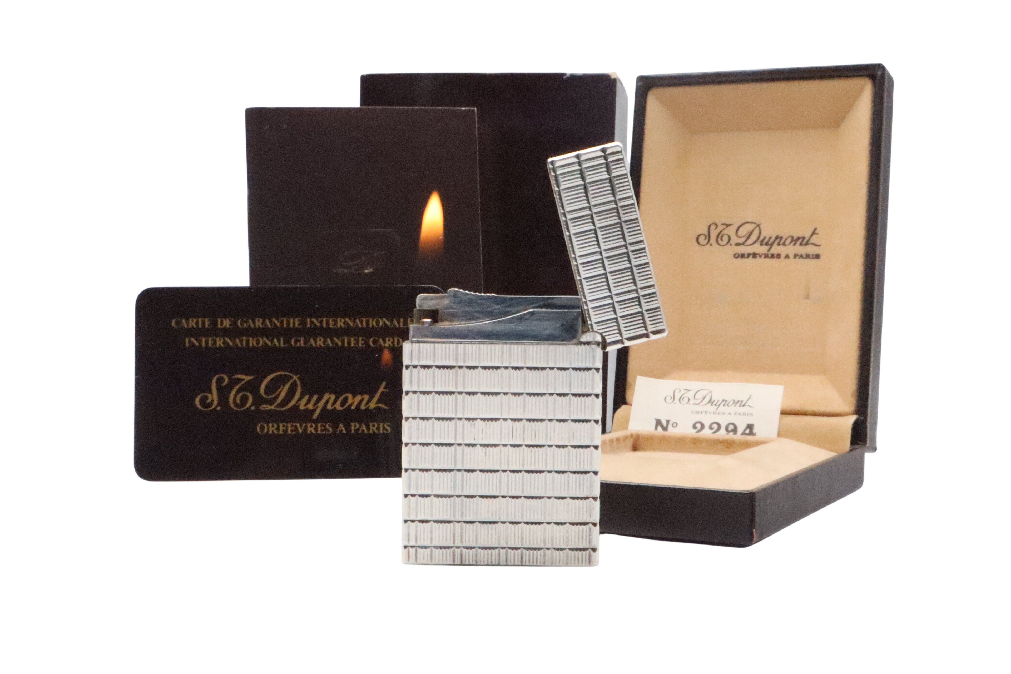 S.T. Dupont Ligne 2 Prince of Wales Silver NOS lighter