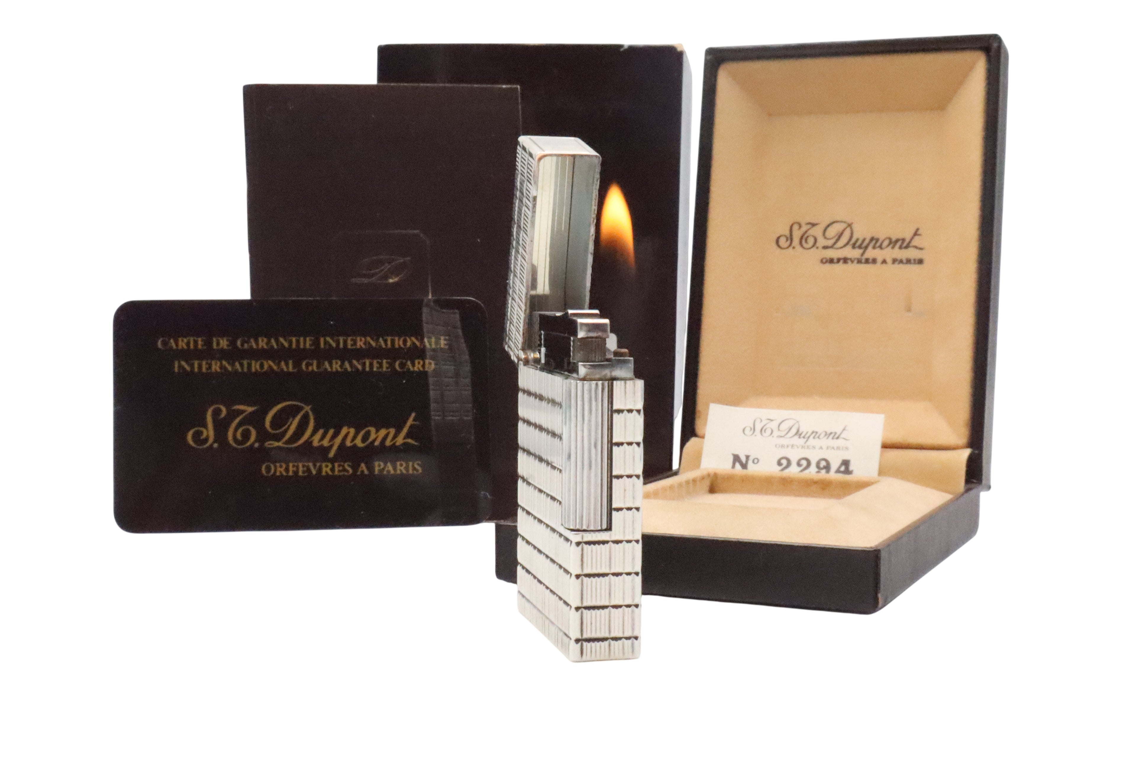 S.T. Dupont Ligne 2 Prince of Wales Silver NOS lighter